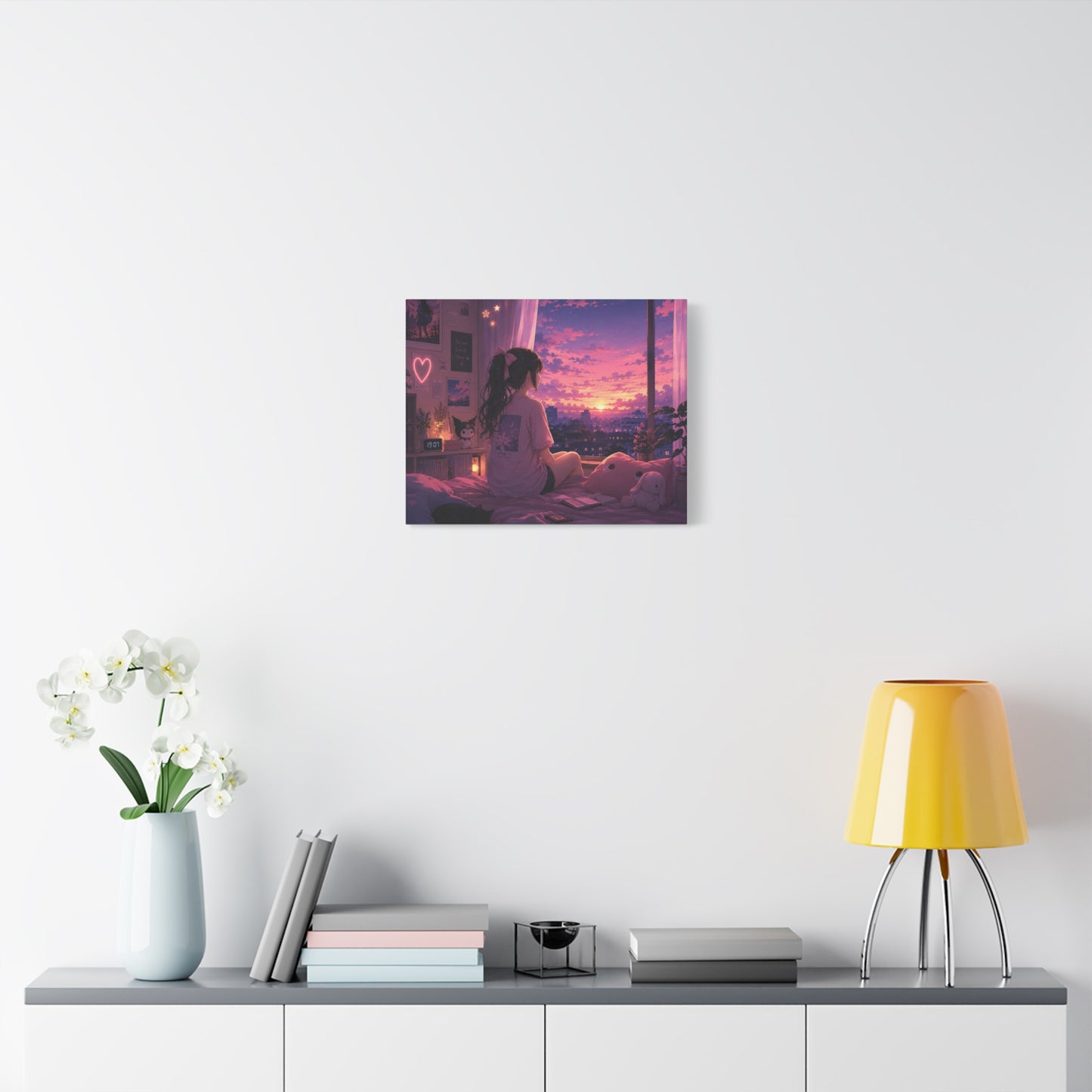 Dreamscape Anime Sunset Canvas