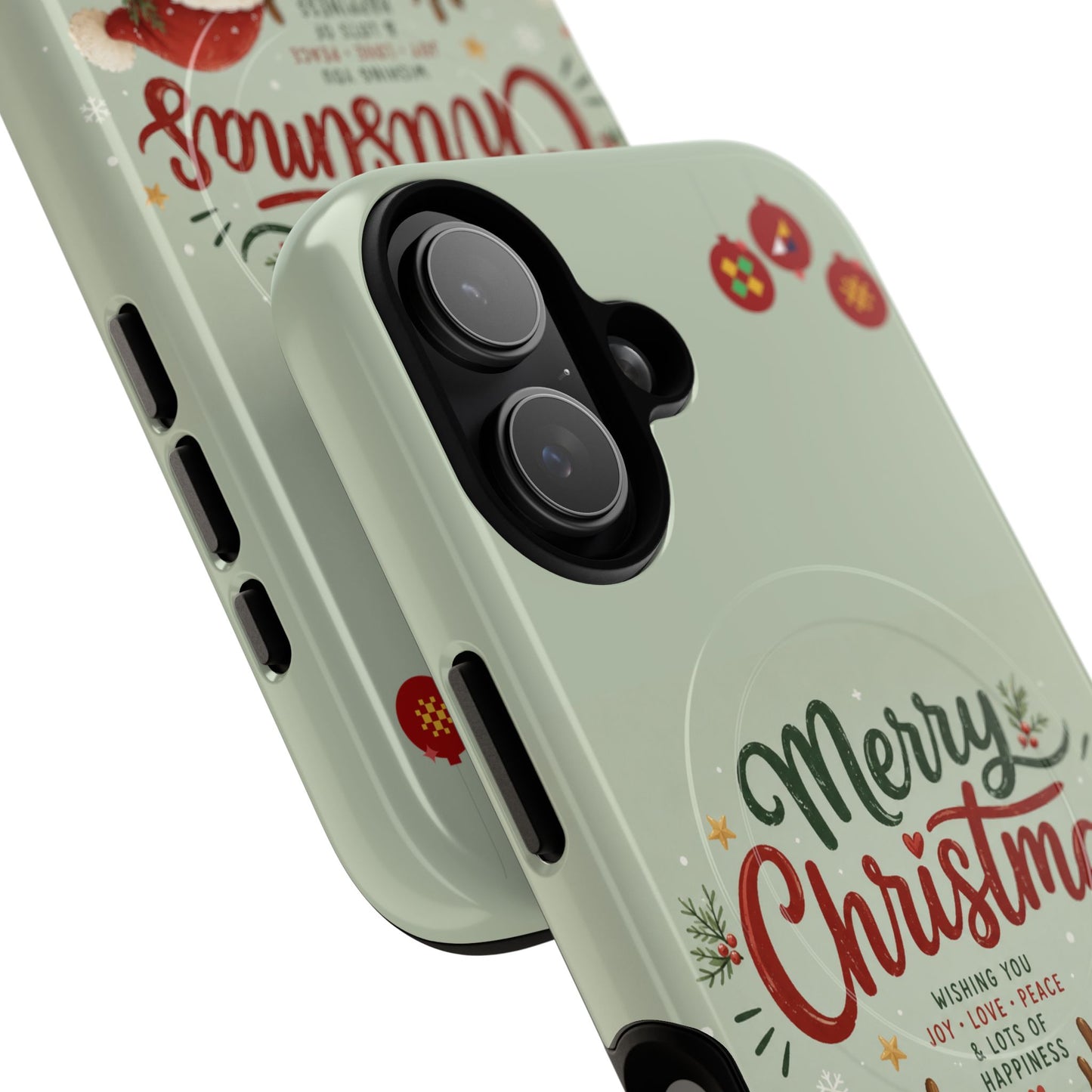 Christmas Phone Case — “Merry Christmas” Santa & Friends Tough Magnetic Case