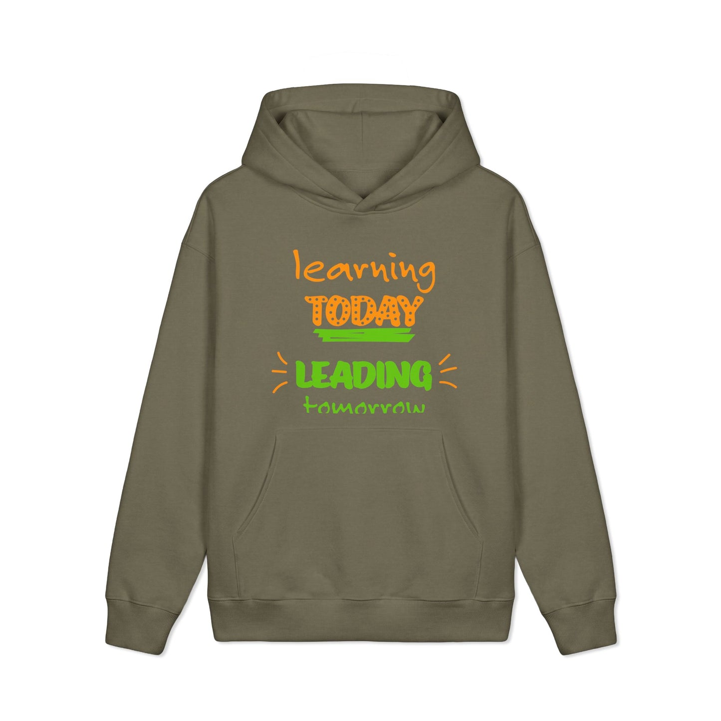 Golden Vibes Dog Hoodie — "Learning Today, Leading Tomorrow" Inspirational Pullover