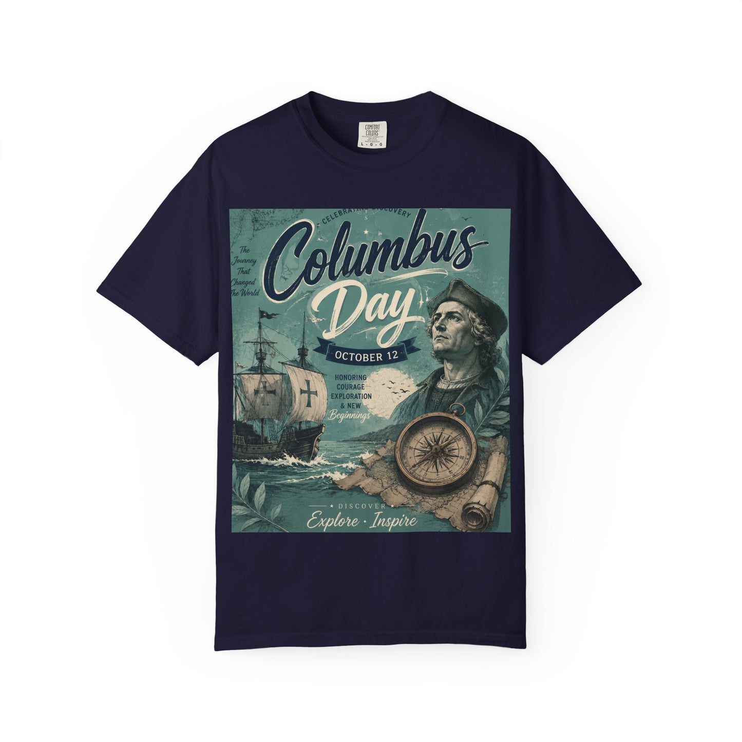 Columbus Day Vintage Graphic T-Shirt
