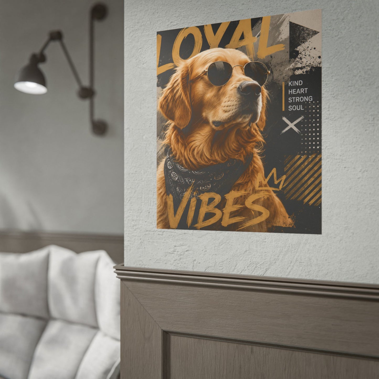 Loyal Vibes Dog Poster — Golden Retriever Wall Art ("Loyal Vibes")