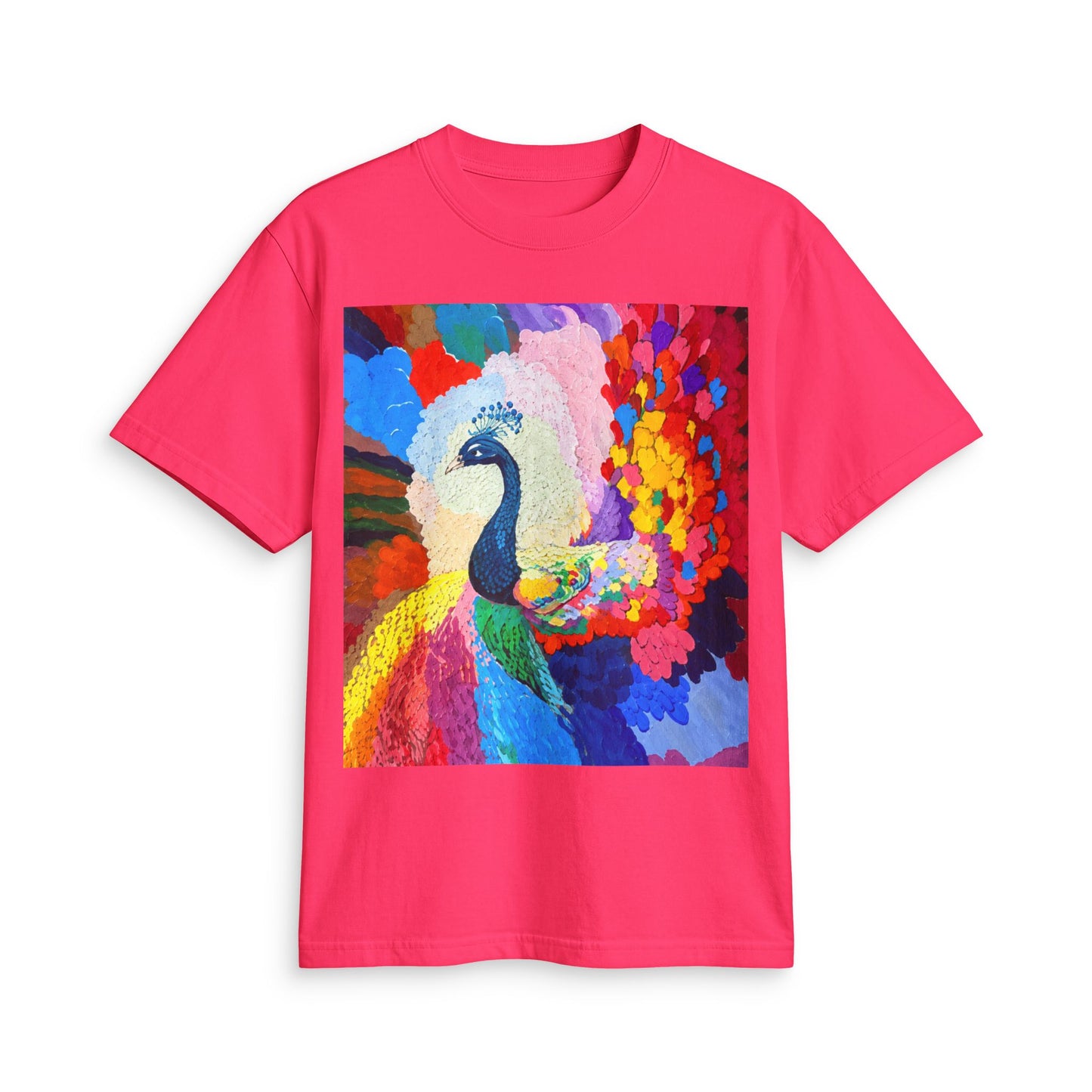 Peacock Prism T-Shirt — Colorful Abstract Peacock Art Tee