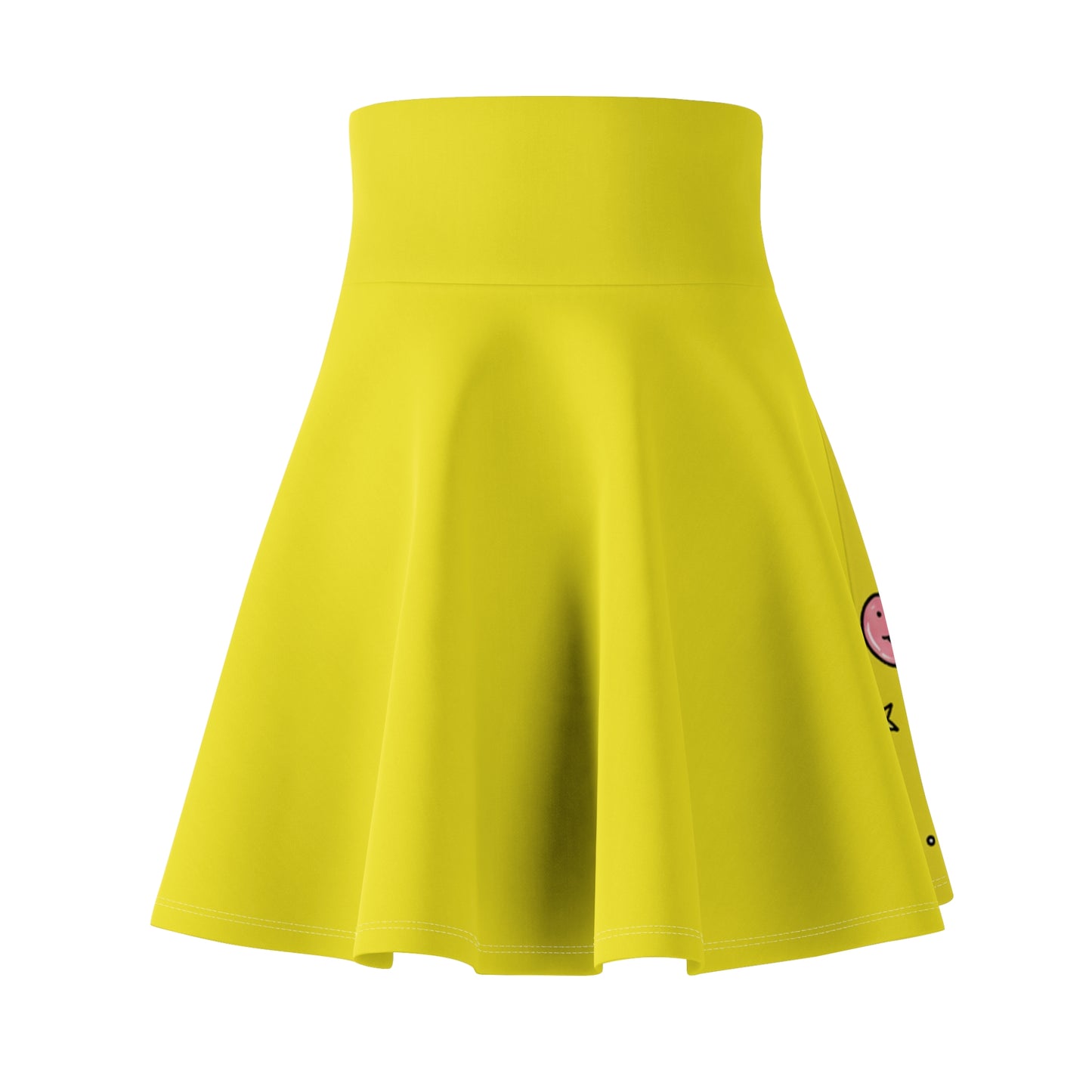 Hello Sunshine Skater Skirt — Bright Yellow Summer Print