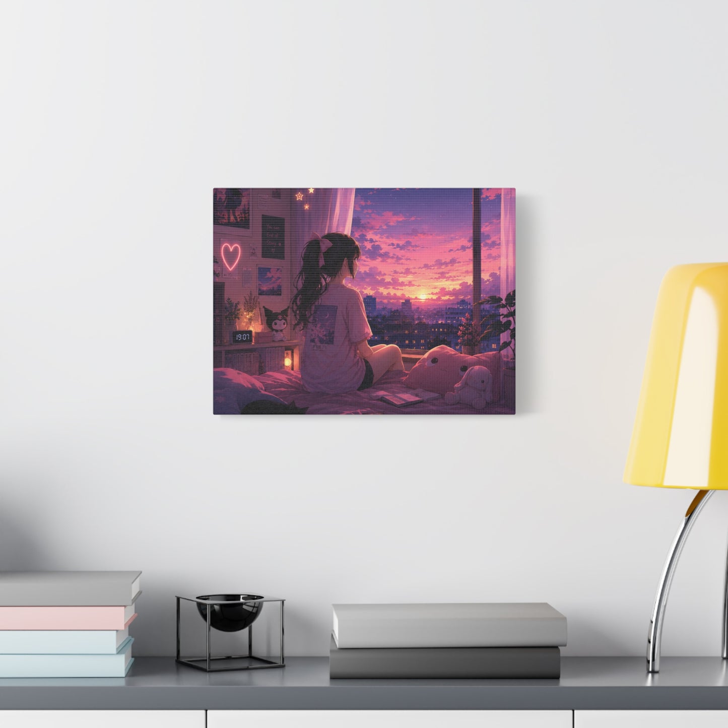 Dreamscape Anime Sunset Canvas