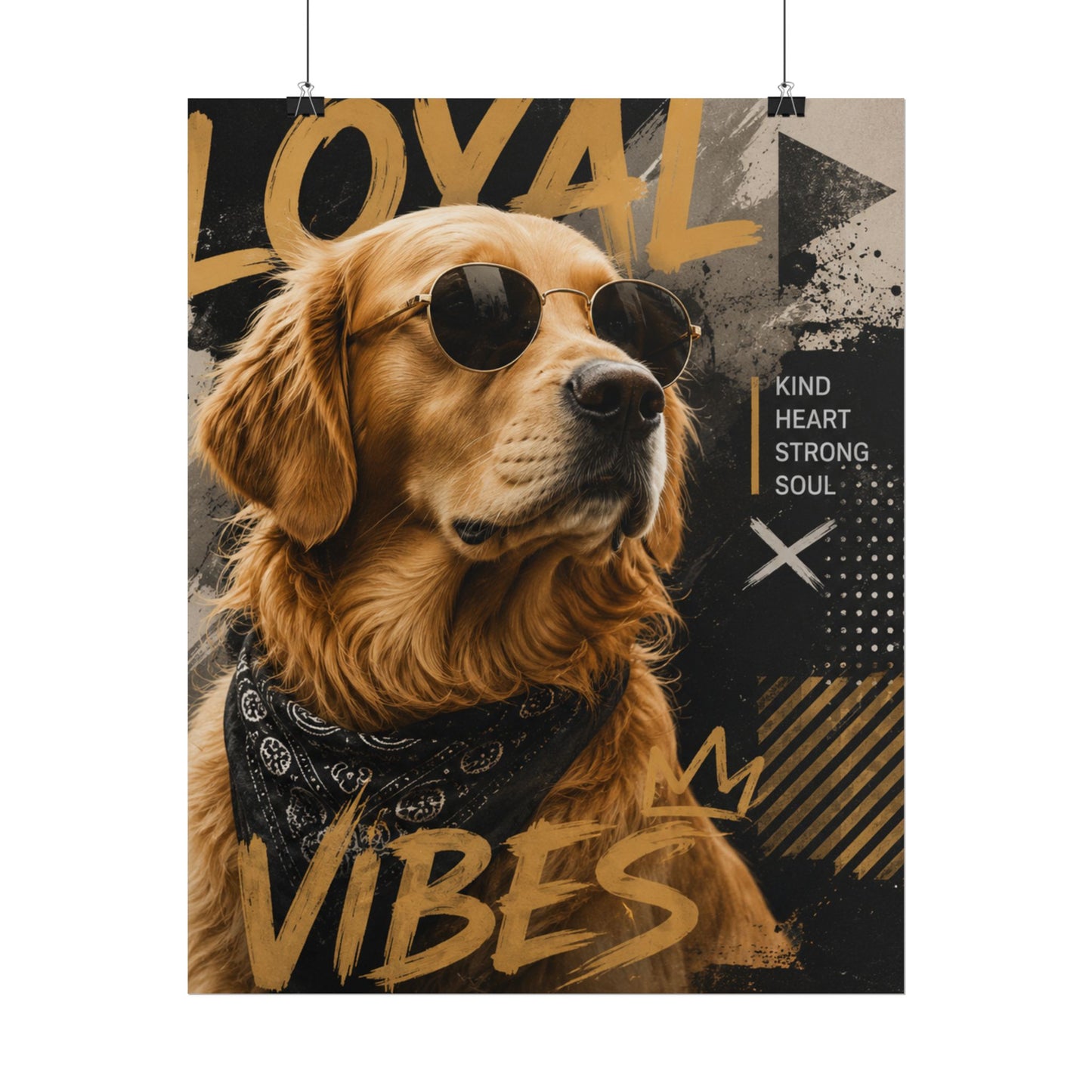 Loyal Vibes Dog Poster — Golden Retriever Wall Art ("Loyal Vibes")