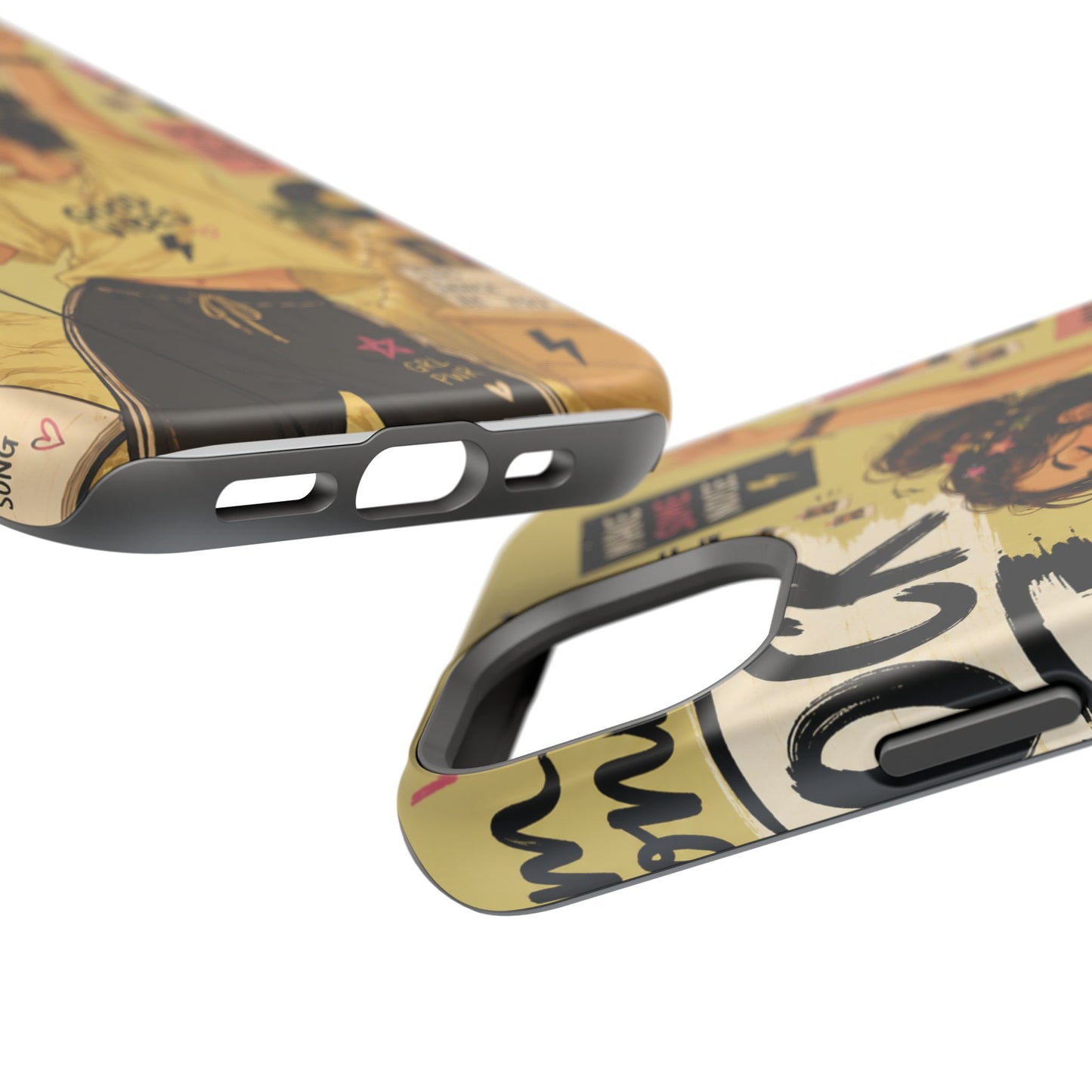 Singer Illustration Phone Case — 'Good Vibes' Magnetic Impact-Resistant Case