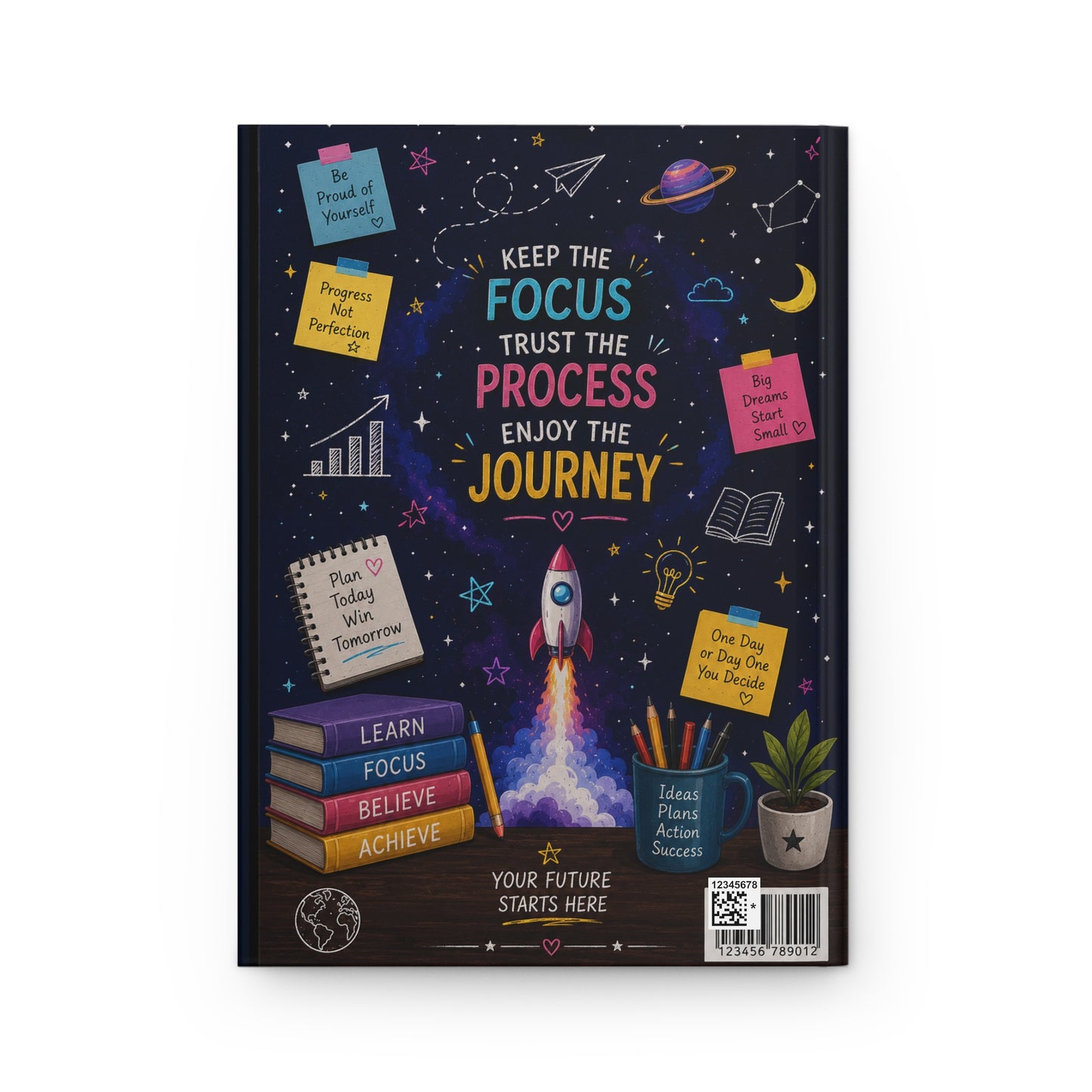 Dream. Plan. Achieve. Hardcover Matte Journal.A Premium Journal for Big Dreams, Bright Ideas & Everyday Success