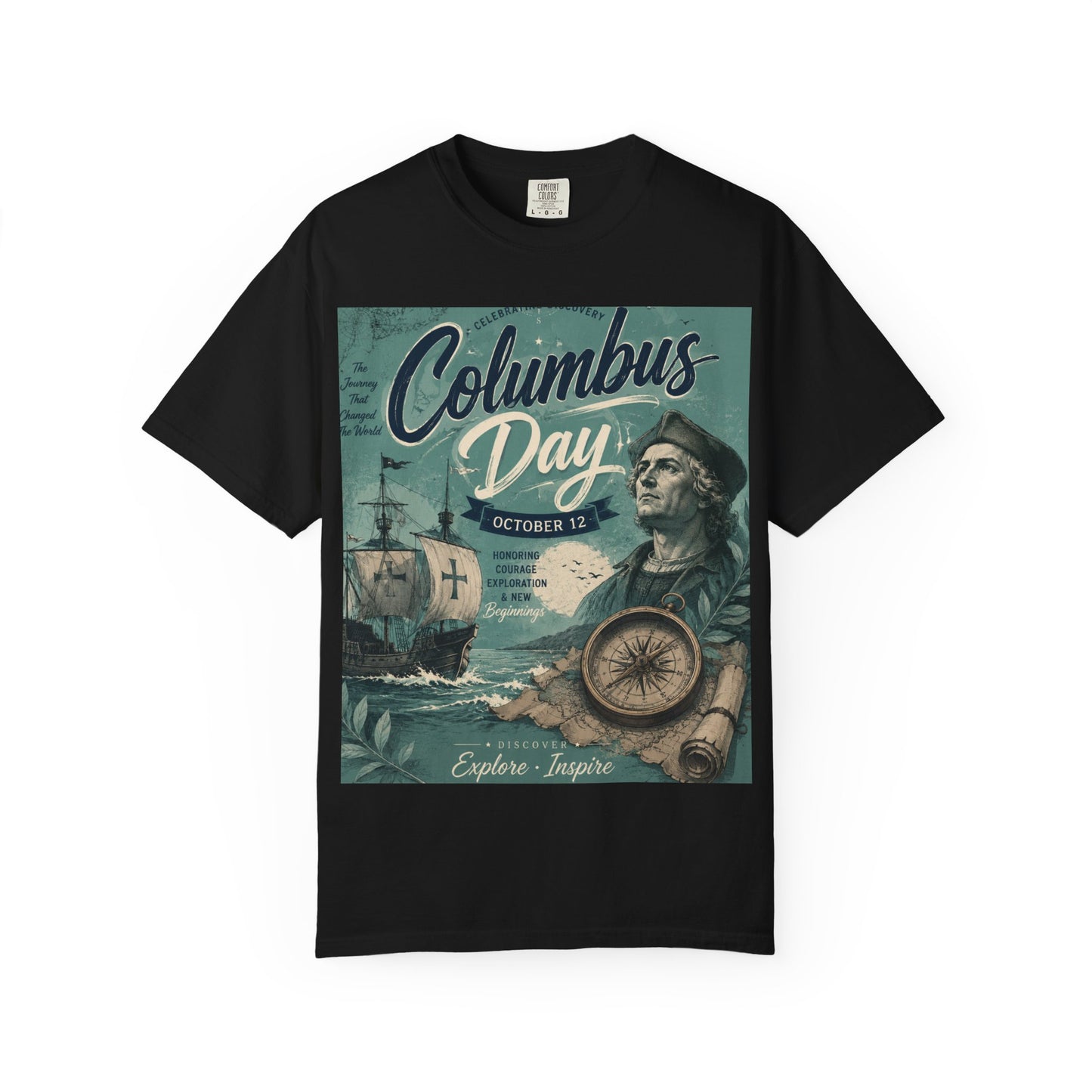 Columbus Day Vintage Graphic T-Shirt