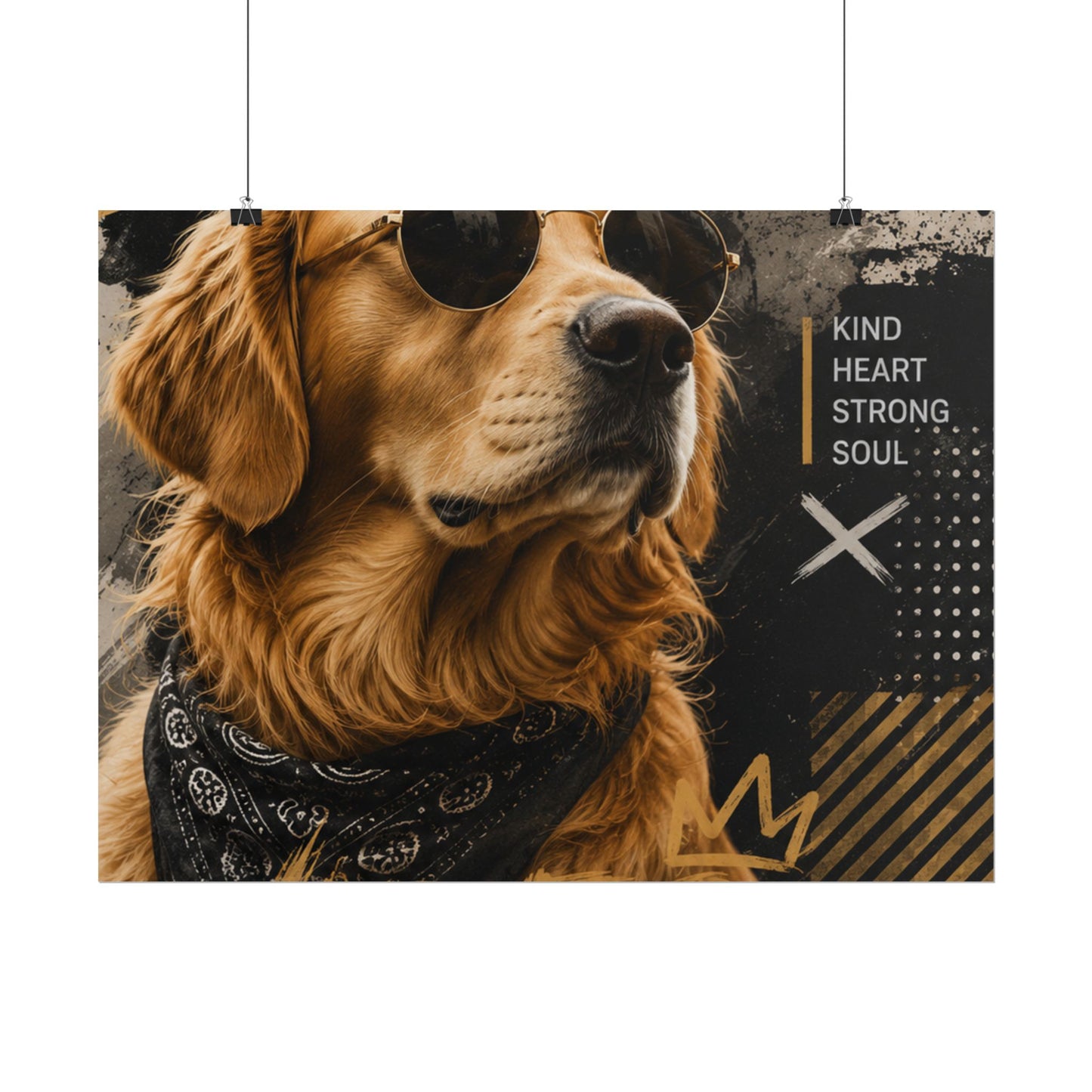 Loyal Vibes Dog Poster — Golden Retriever Wall Art ("Loyal Vibes")