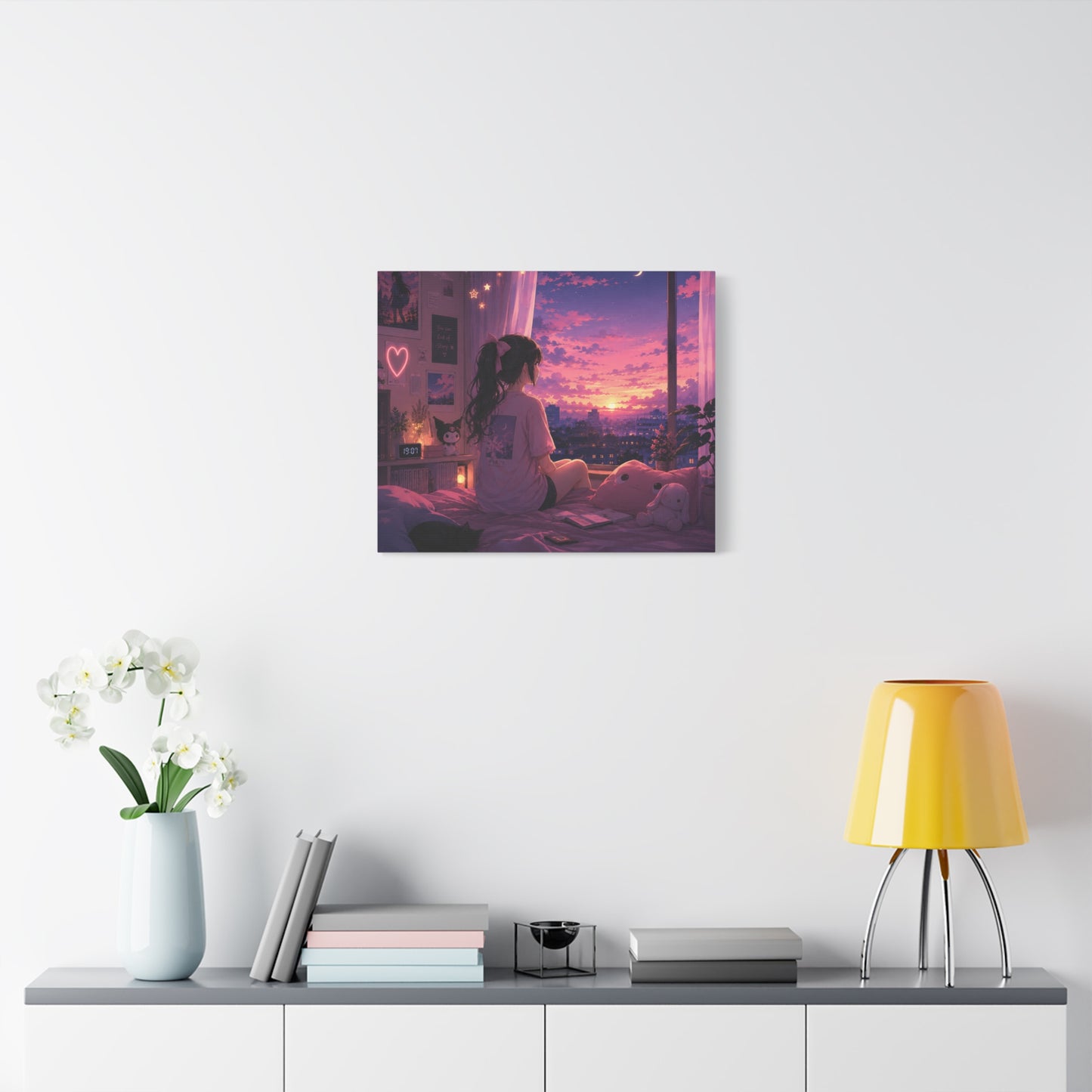 Dreamscape Anime Sunset Canvas