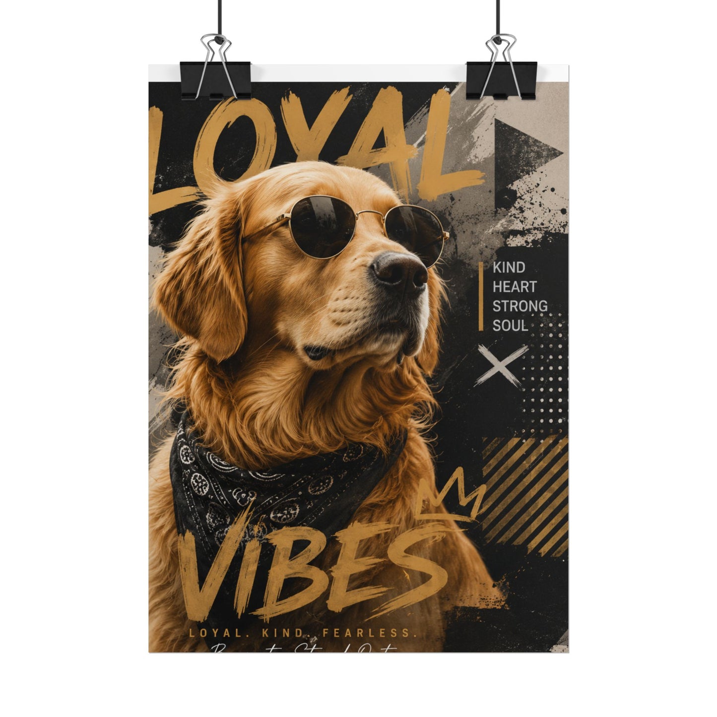 Loyal Vibes Dog Poster — Golden Retriever Wall Art ("Loyal Vibes")