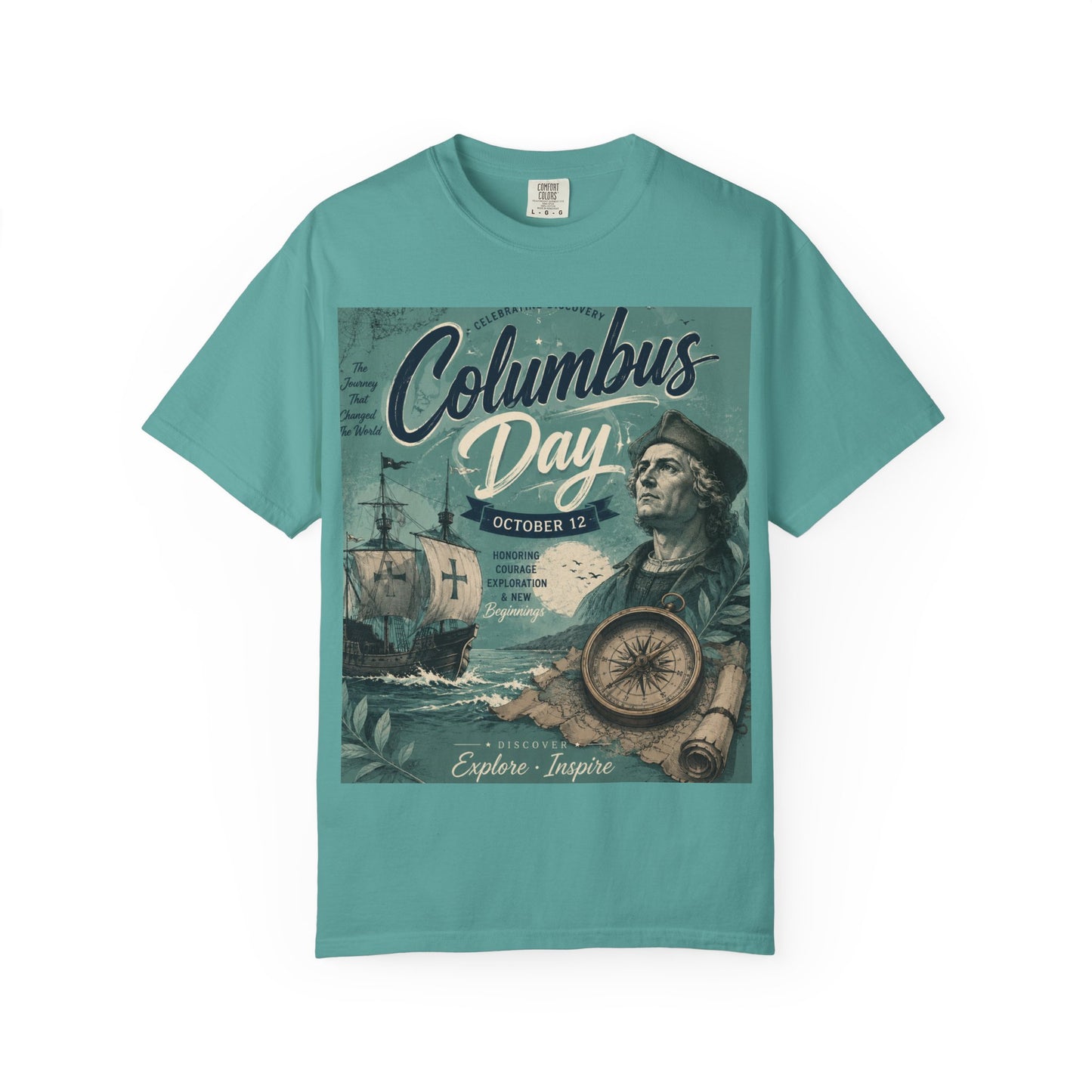 Columbus Day Vintage Graphic T-Shirt