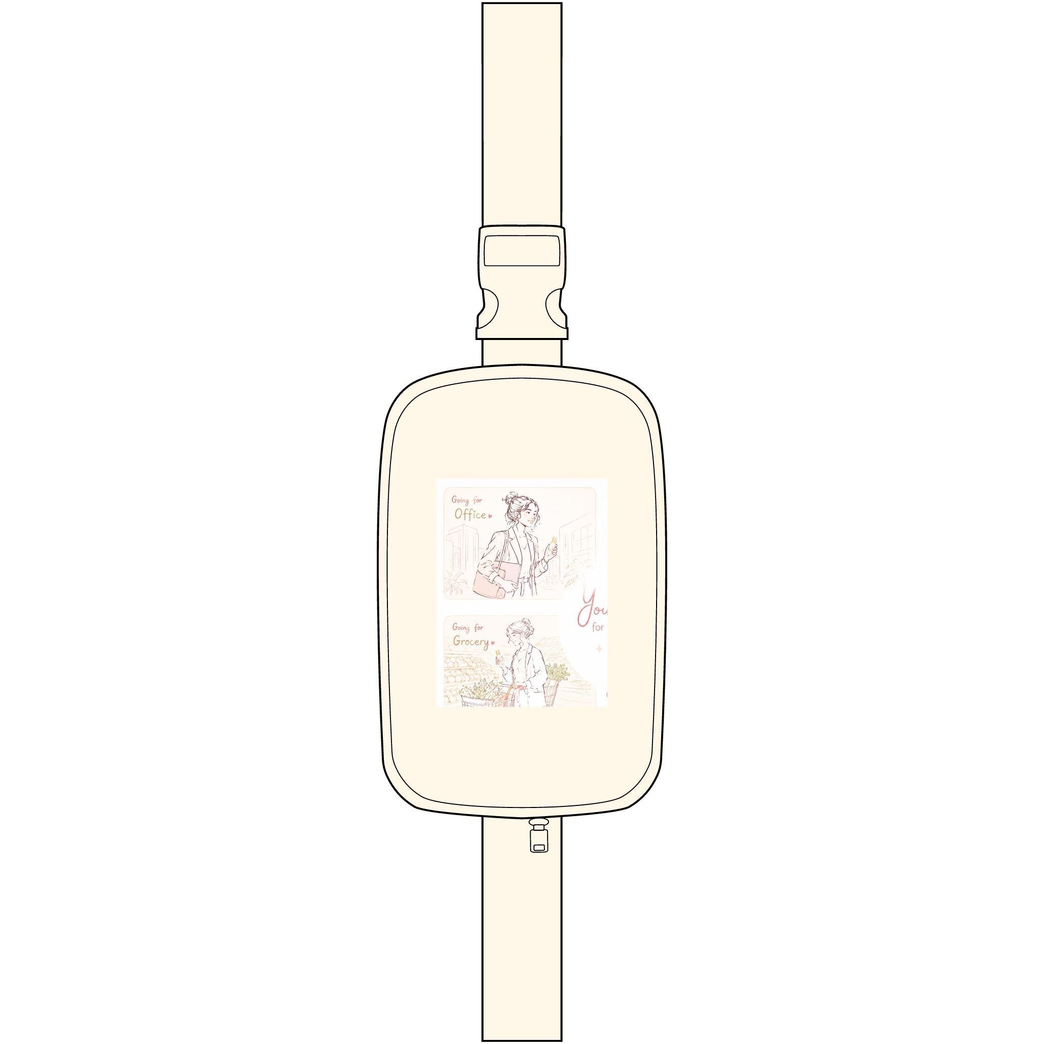 Embroidered Explorer Sling Bag — Vintage Line Art Travel Crossbody