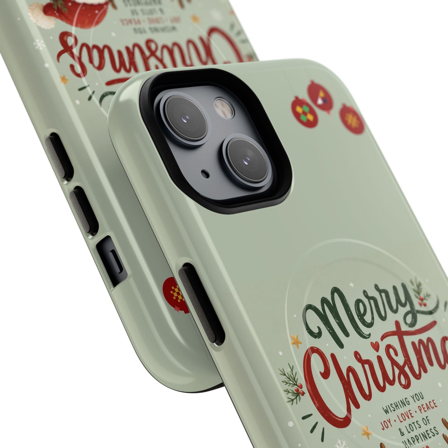 Christmas Phone Case — “Merry Christmas” Santa & Friends Tough Magnetic Case