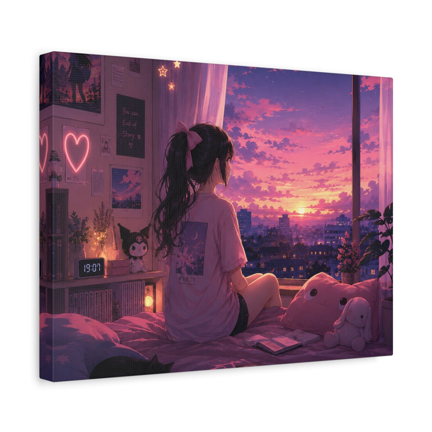 Dreamscape Anime Sunset Canvas
