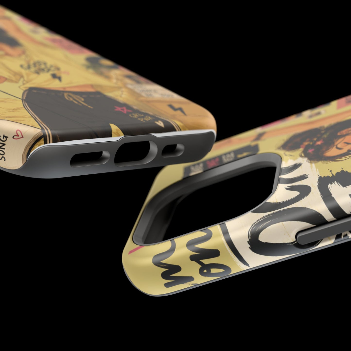 Singer Illustration Phone Case — 'Good Vibes' Magnetic Impact-Resistant Case