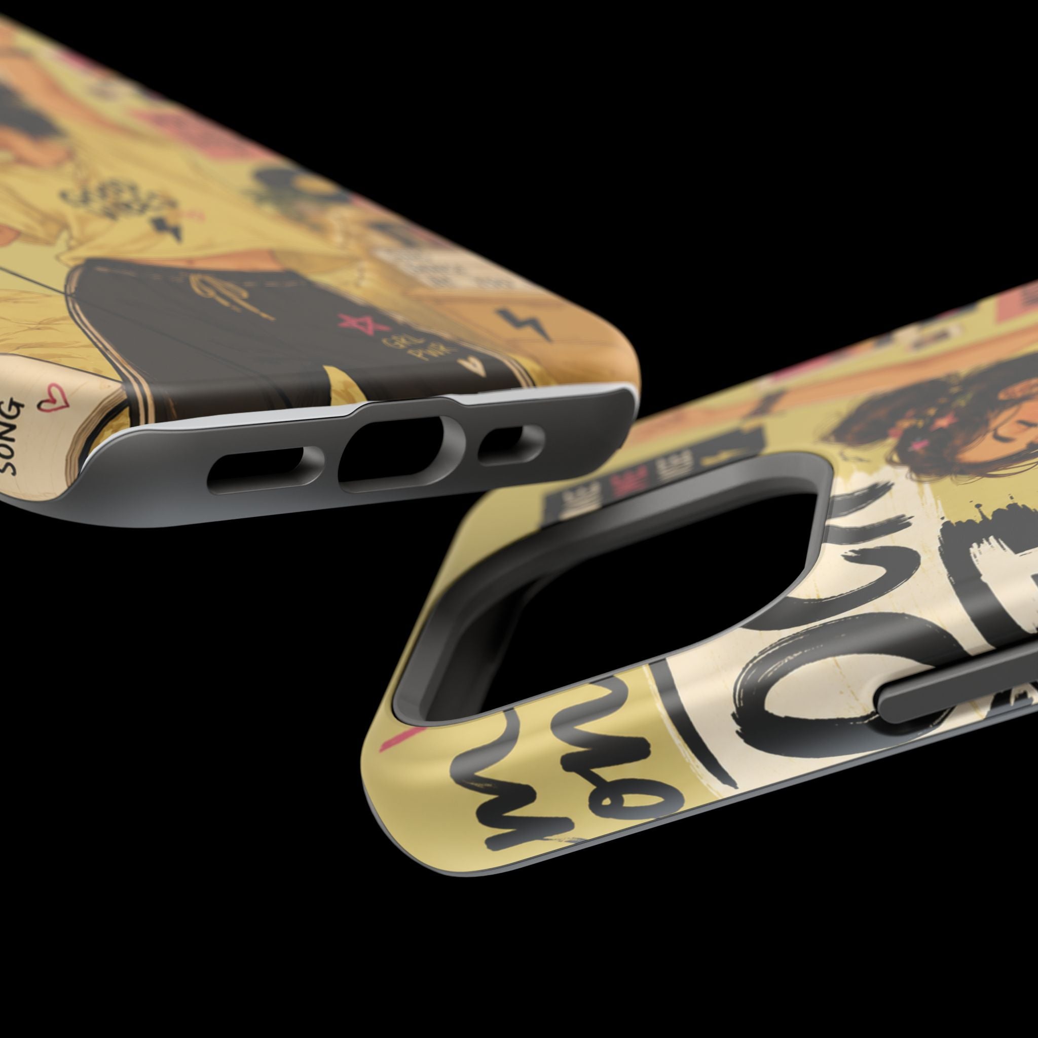 Singer Illustration Phone Case — 'Good Vibes' Magnetic Impact-Resistant Case