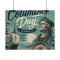 Columbus Day Poster — Rolled Vintage Exploration Print (October 12)