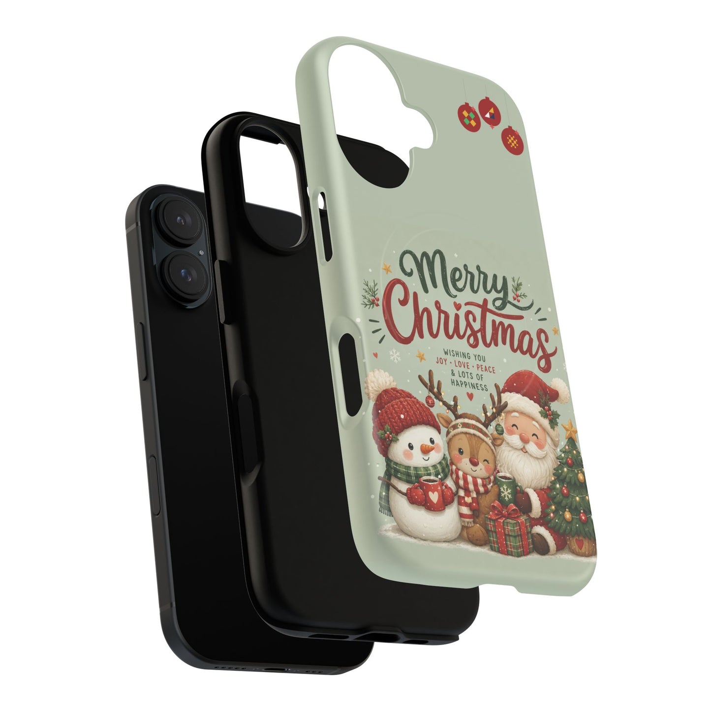 Christmas Phone Case — “Merry Christmas” Santa & Friends Tough Magnetic Case