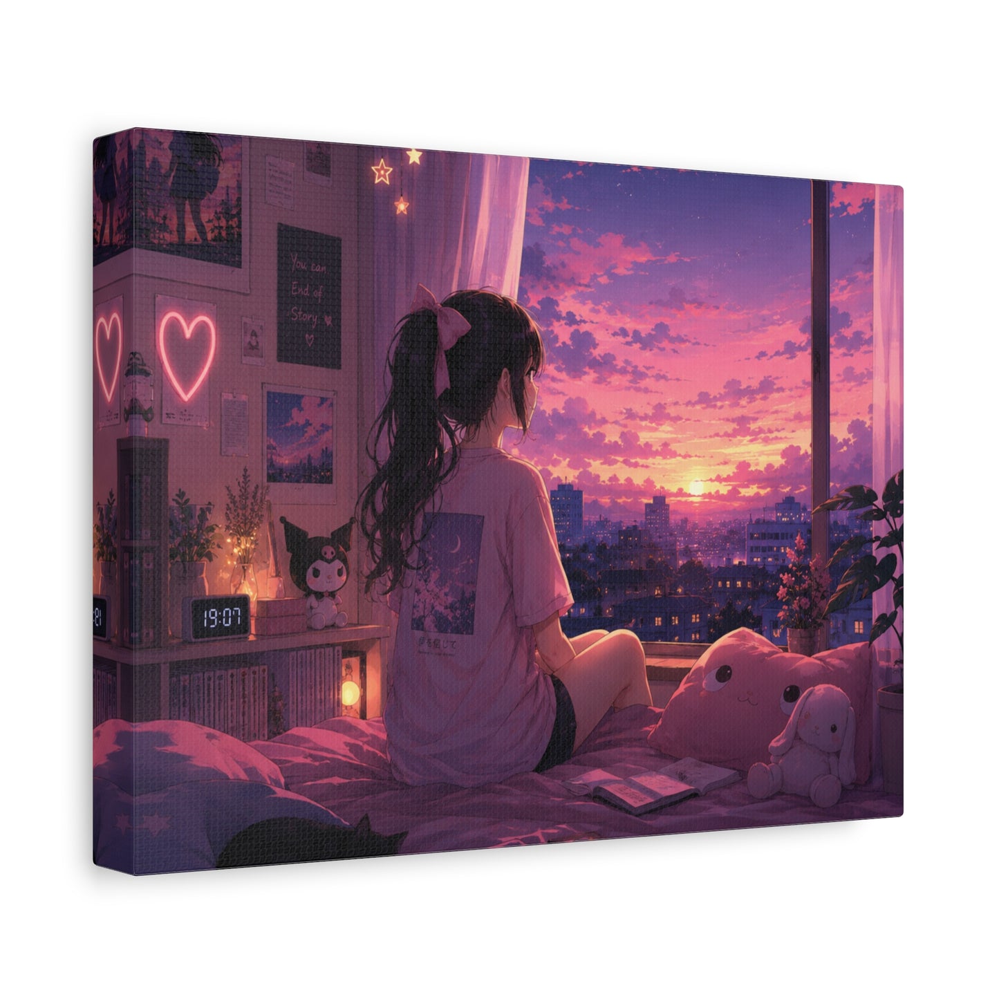 Dreamscape Anime Sunset Canvas