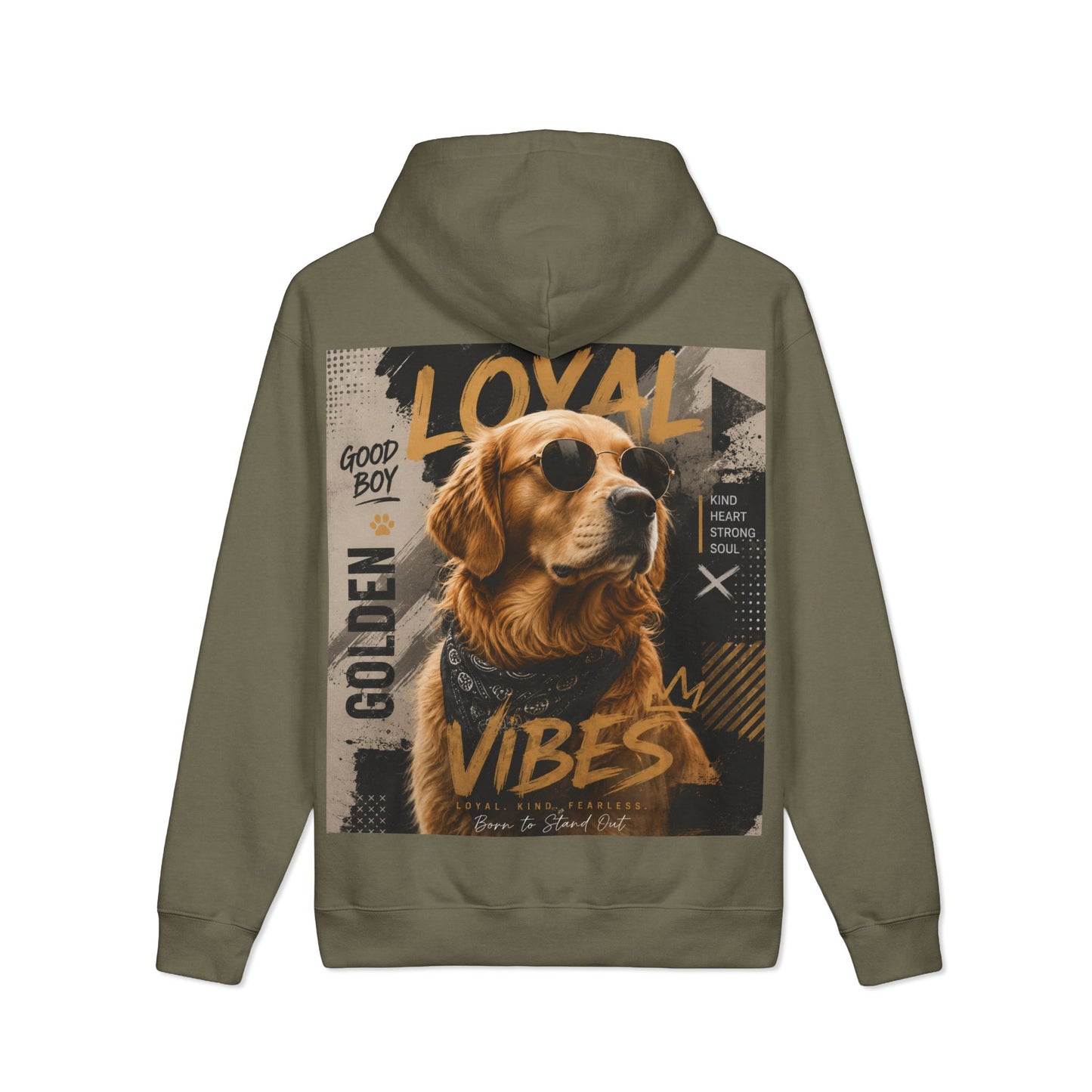 Golden Vibes Dog Hoodie — "Learning Today, Leading Tomorrow" Inspirational Pullover