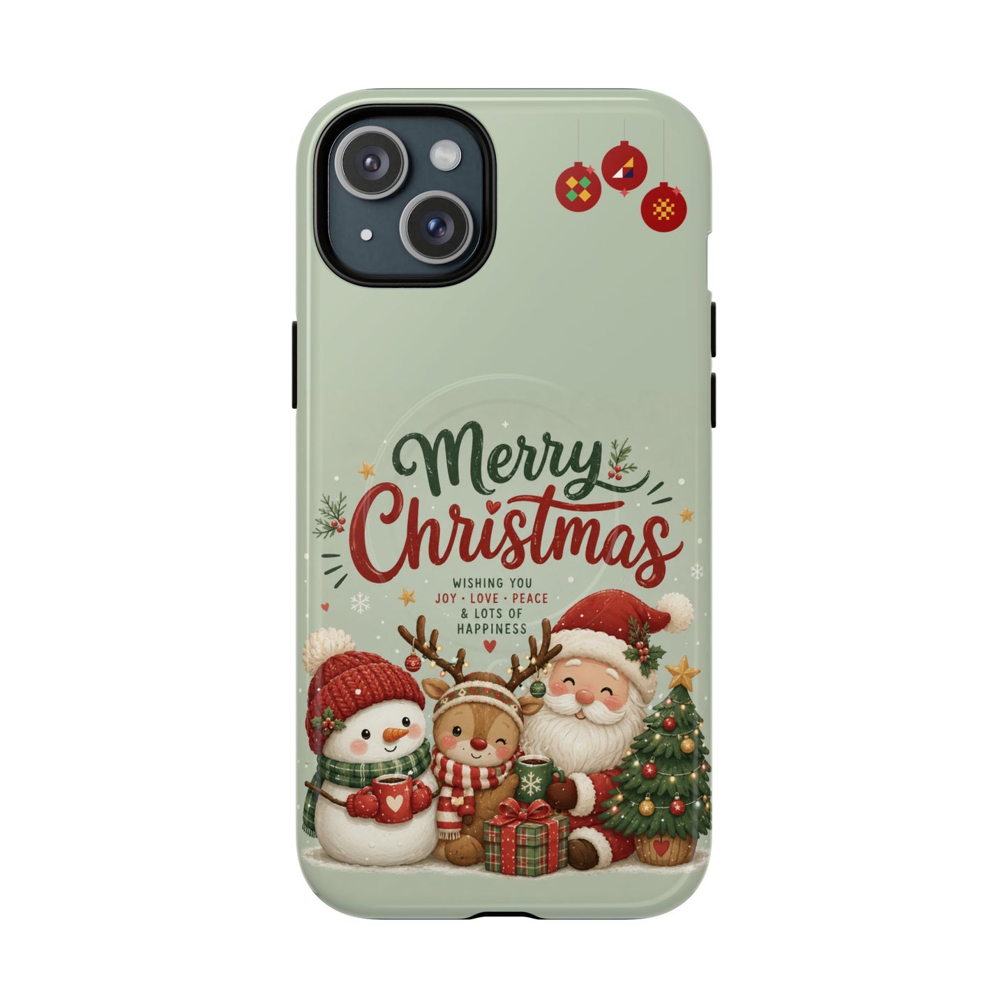 Christmas Phone Case — “Merry Christmas” Santa & Friends Tough Magnetic Case