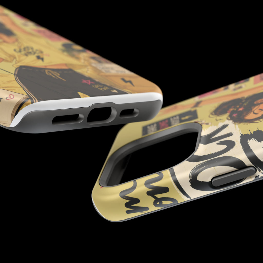 Singer Illustration Phone Case — 'Good Vibes' Magnetic Impact-Resistant Case