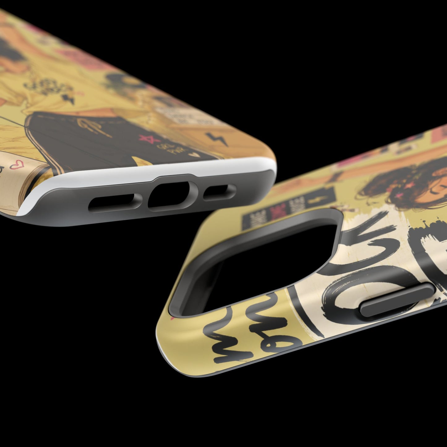 Singer Illustration Phone Case — 'Good Vibes' Magnetic Impact-Resistant Case