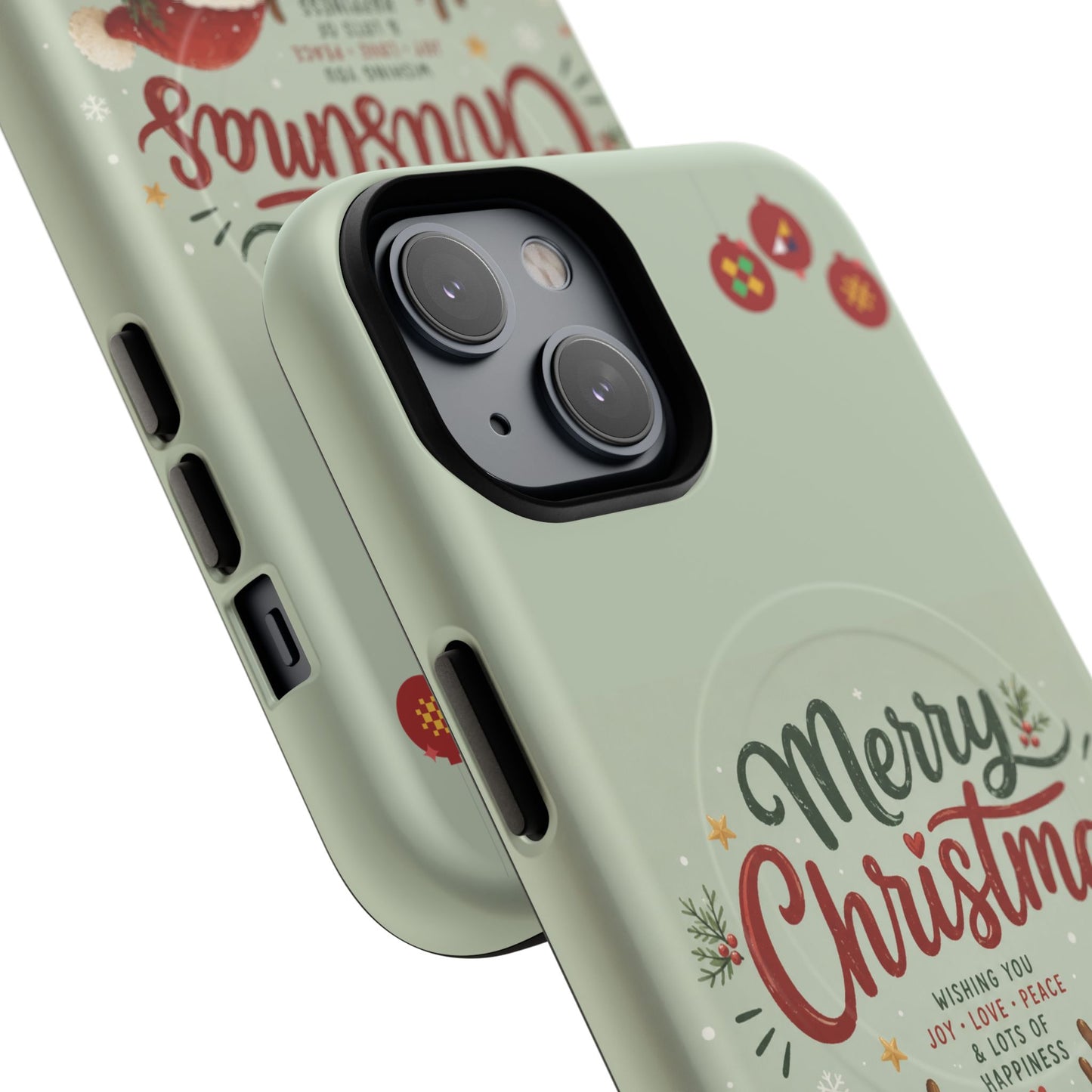 Christmas Phone Case — “Merry Christmas” Santa & Friends Tough Magnetic Case