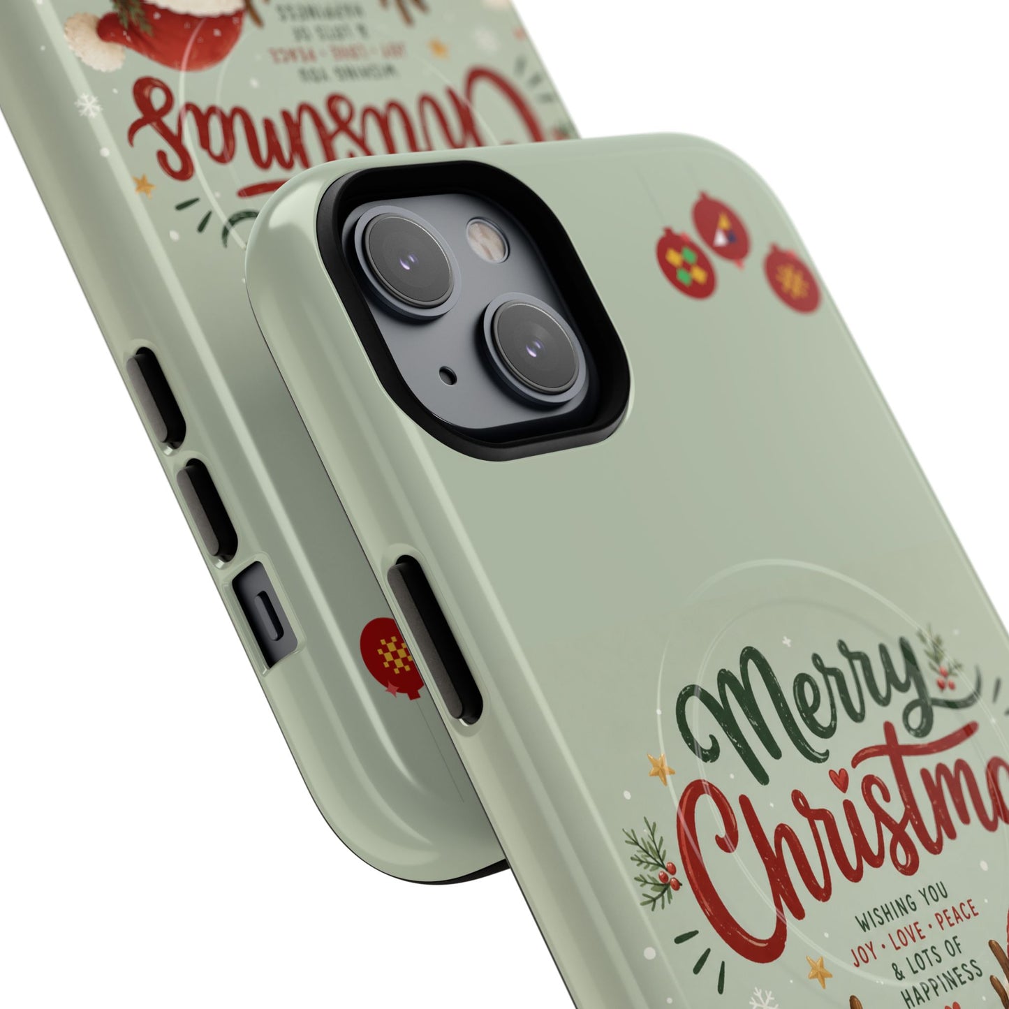 Christmas Phone Case — “Merry Christmas” Santa & Friends Tough Magnetic Case