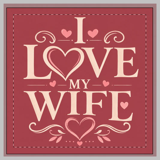 I Love My Wife Faux Linen Pillow – Romantic Valentine’s Day Home Decor Throw Pillow