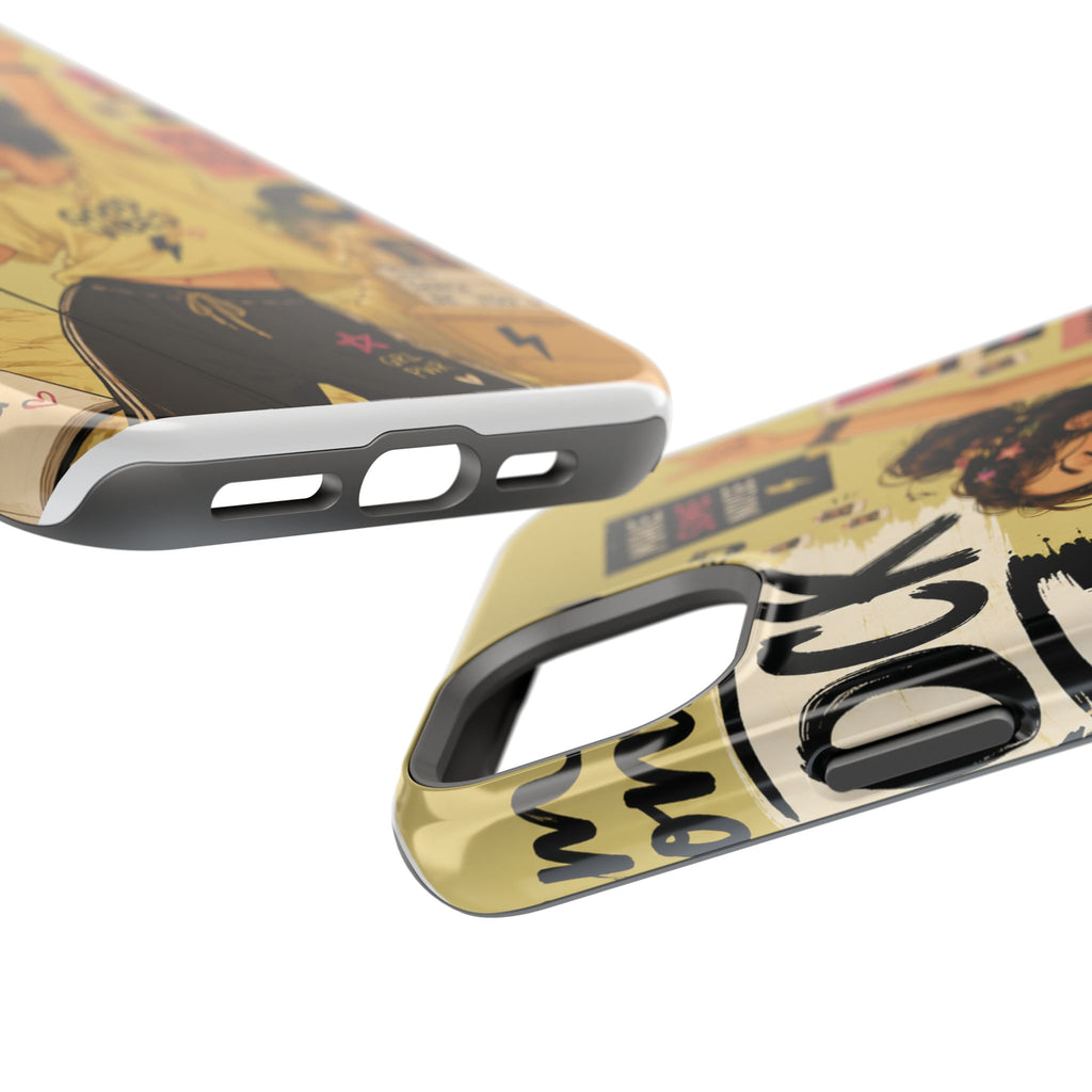 Singer Illustration Phone Case — 'Good Vibes' Magnetic Impact-Resistant Case