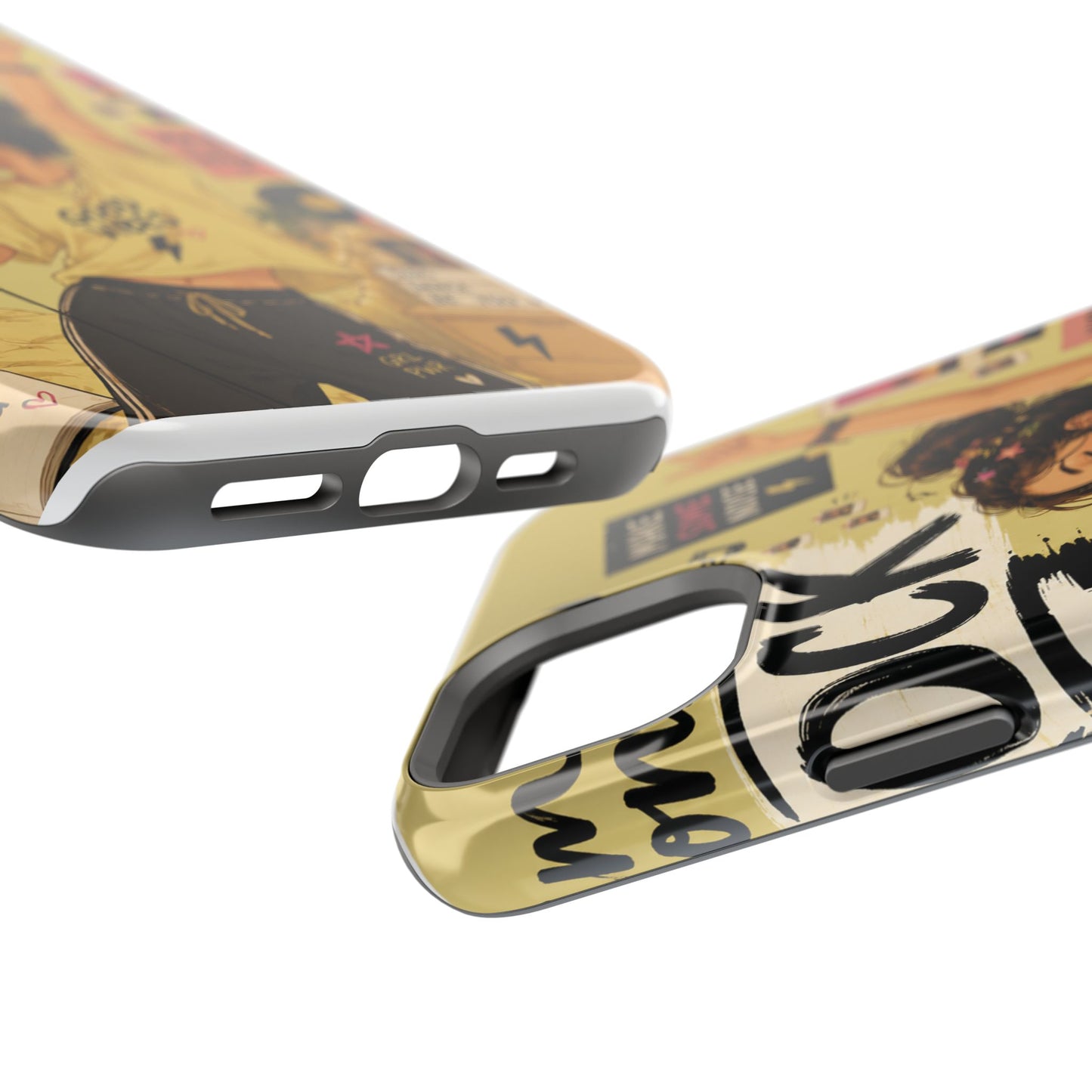 Singer Illustration Phone Case — 'Good Vibes' Magnetic Impact-Resistant Case