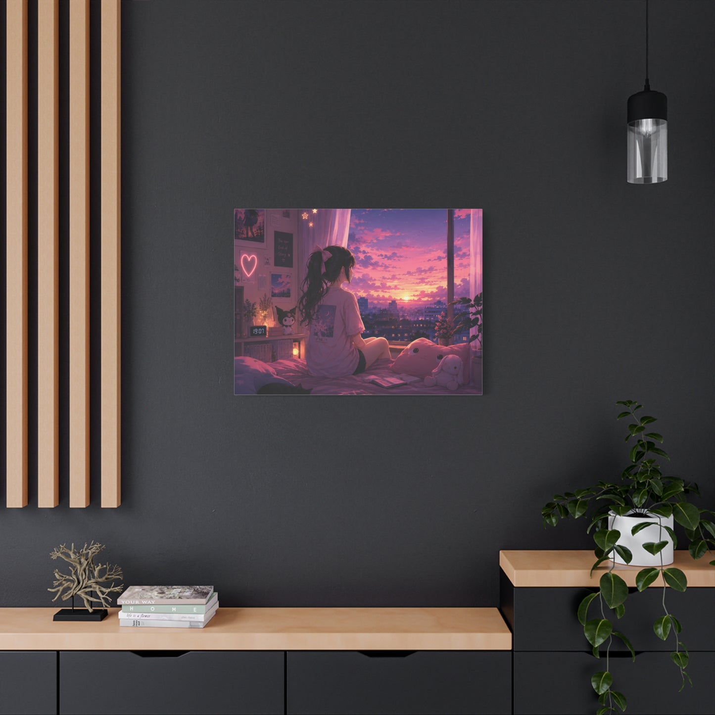 Dreamscape Anime Sunset Canvas