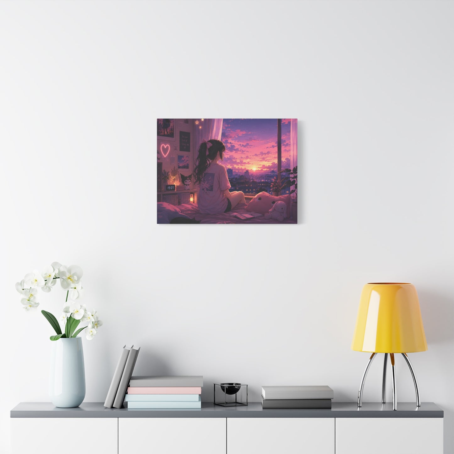 Dreamscape Anime Sunset Canvas