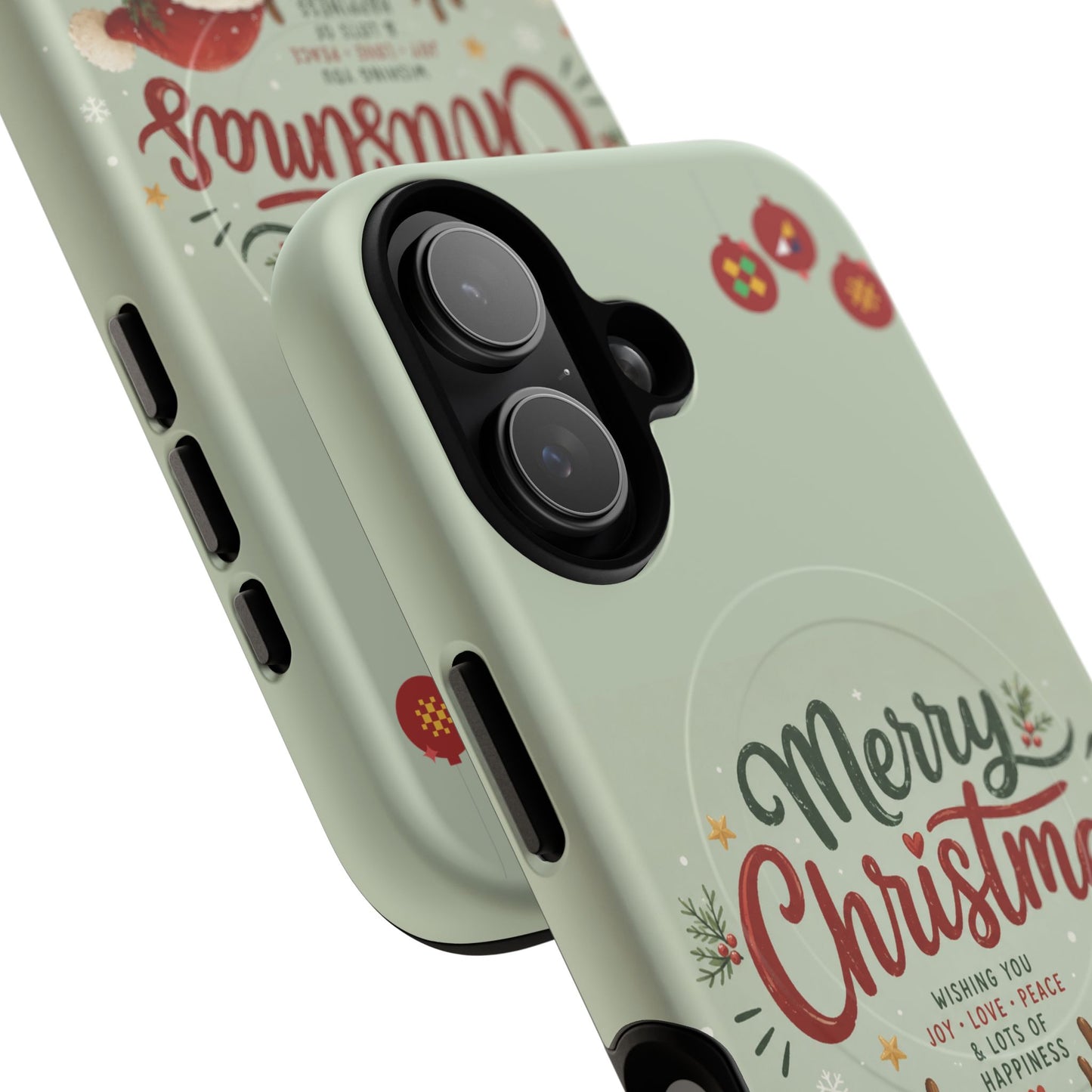 Christmas Phone Case — “Merry Christmas” Santa & Friends Tough Magnetic Case