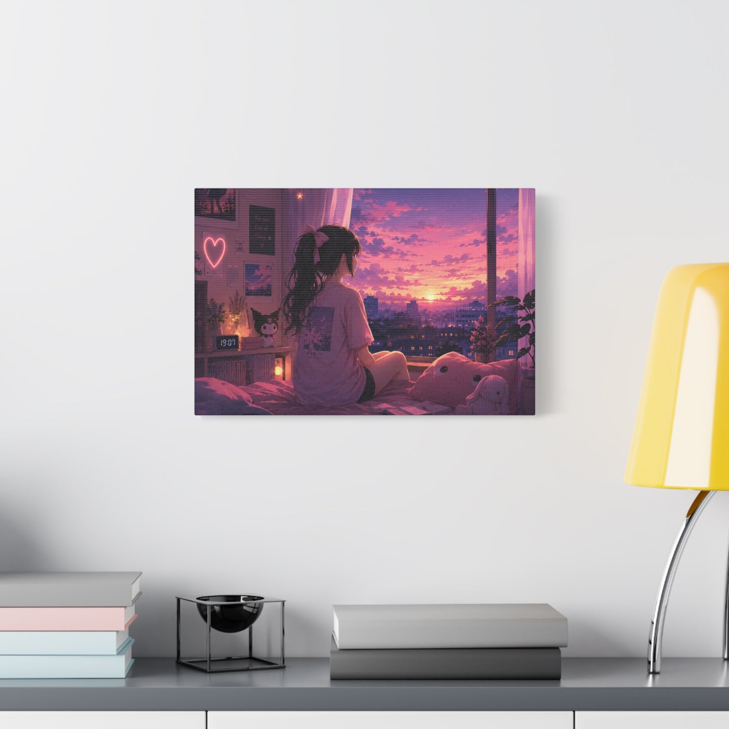Dreamscape Anime Sunset Canvas