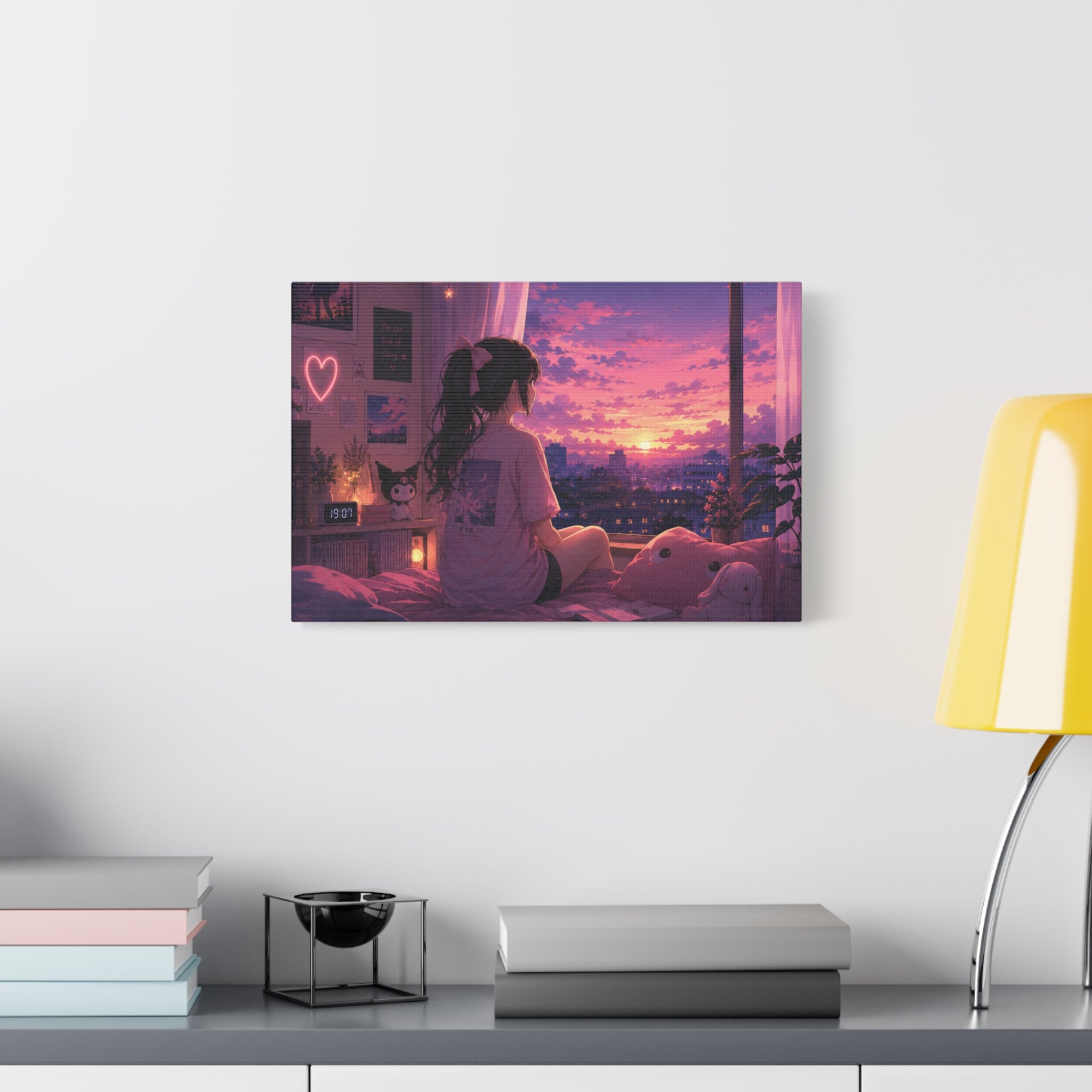 Dreamscape Anime Sunset Canvas