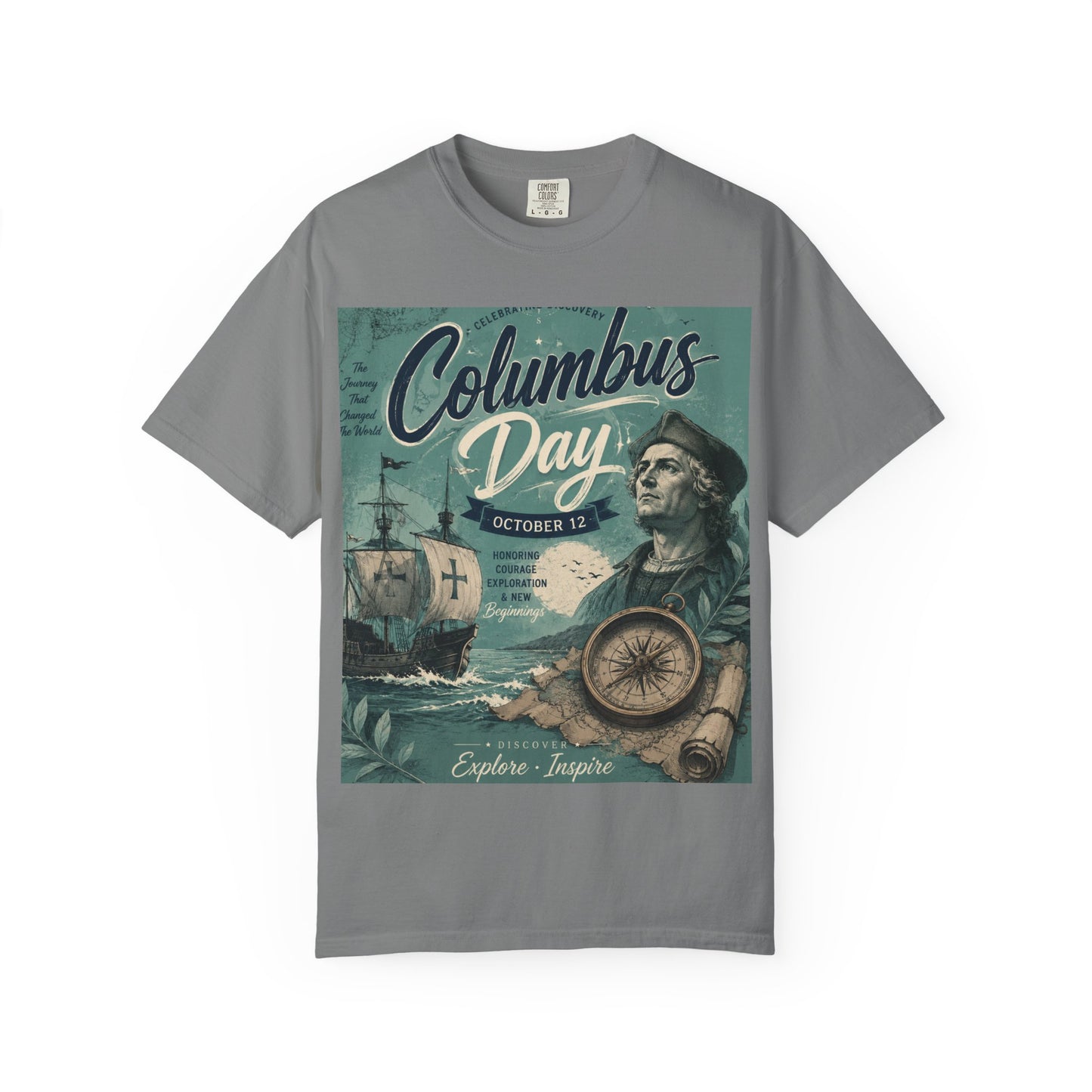 Columbus Day Vintage Graphic T-Shirt