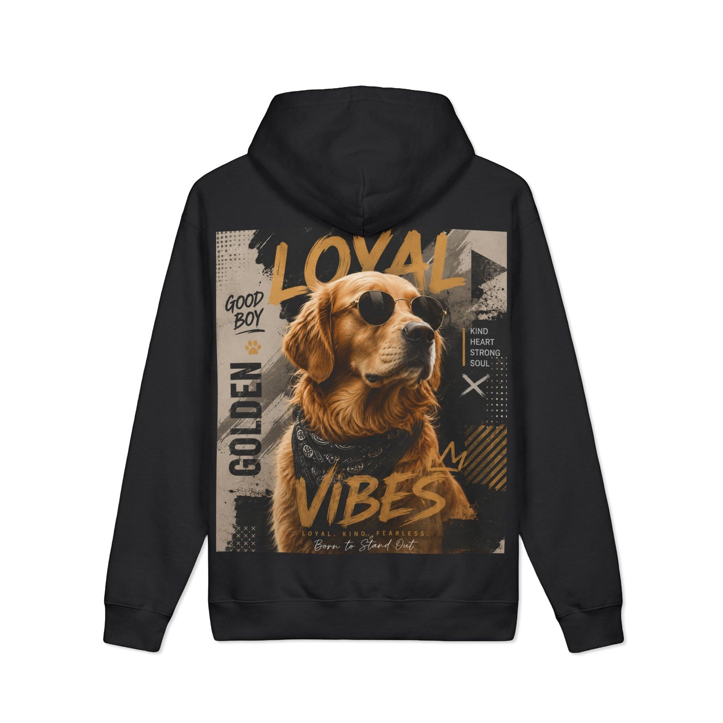Golden Vibes Dog Hoodie — "Learning Today, Leading Tomorrow" Inspirational Pullover