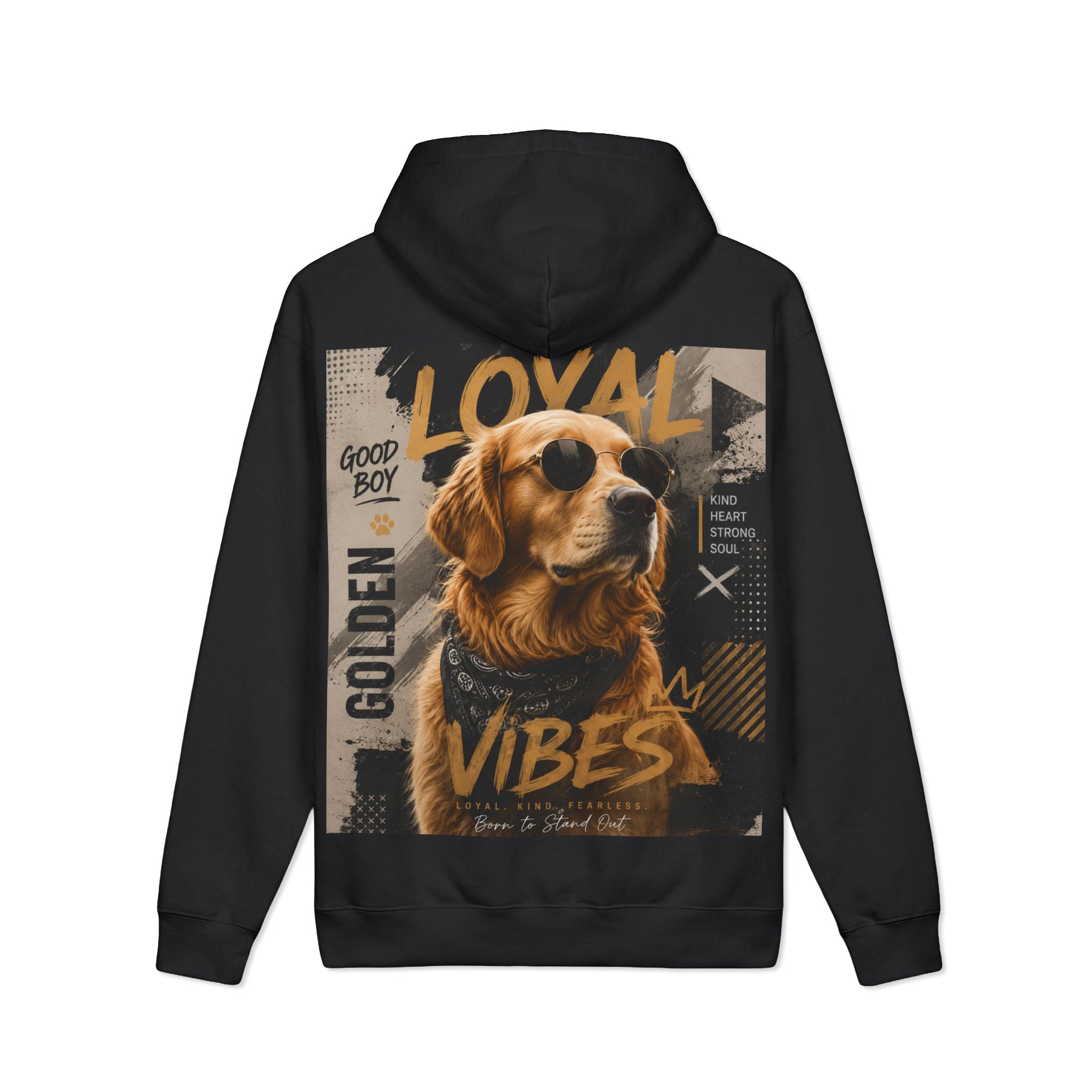 Golden Vibes Dog Hoodie — "Learning Today, Leading Tomorrow" Inspirational Pullover