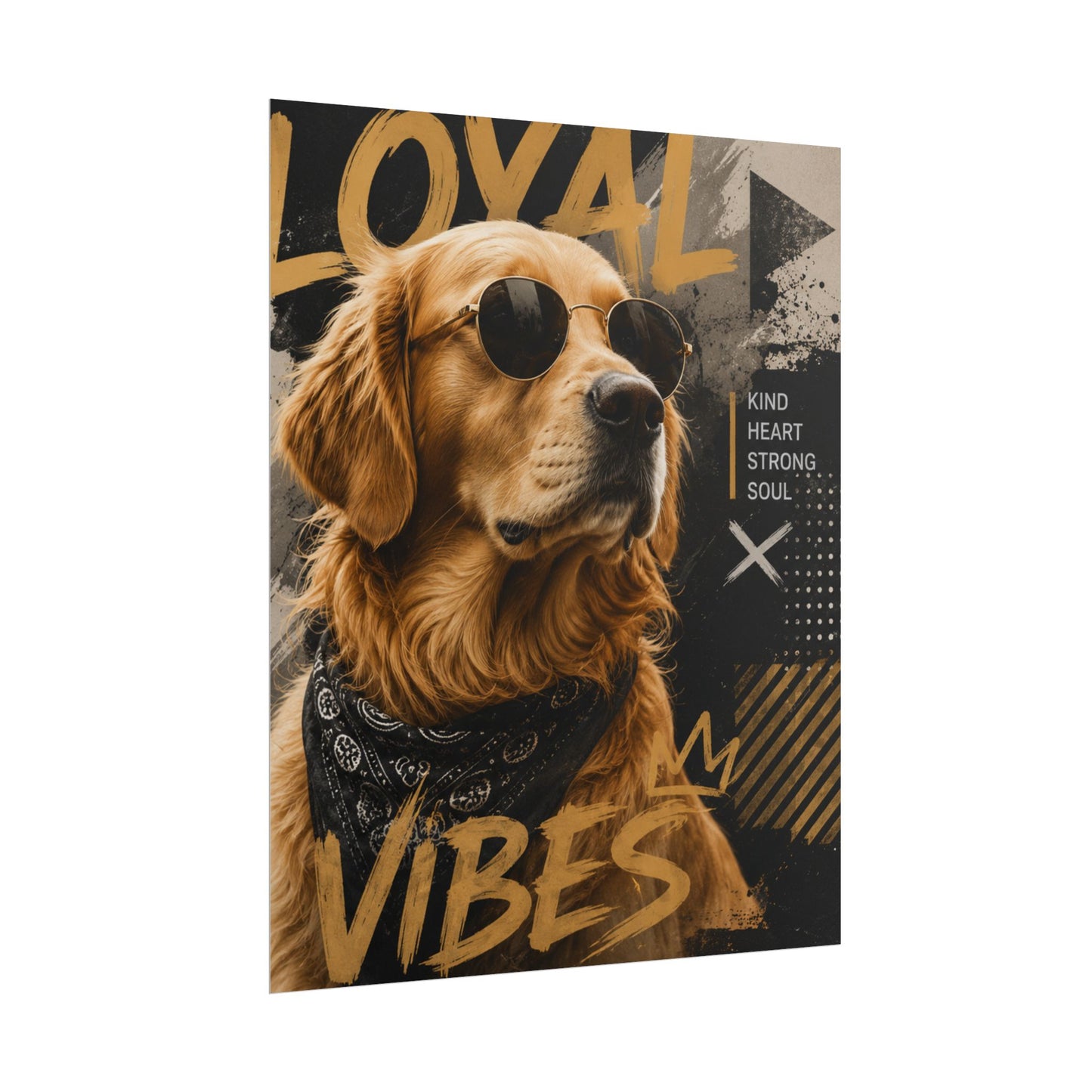 Loyal Vibes Dog Poster — Golden Retriever Wall Art ("Loyal Vibes")
