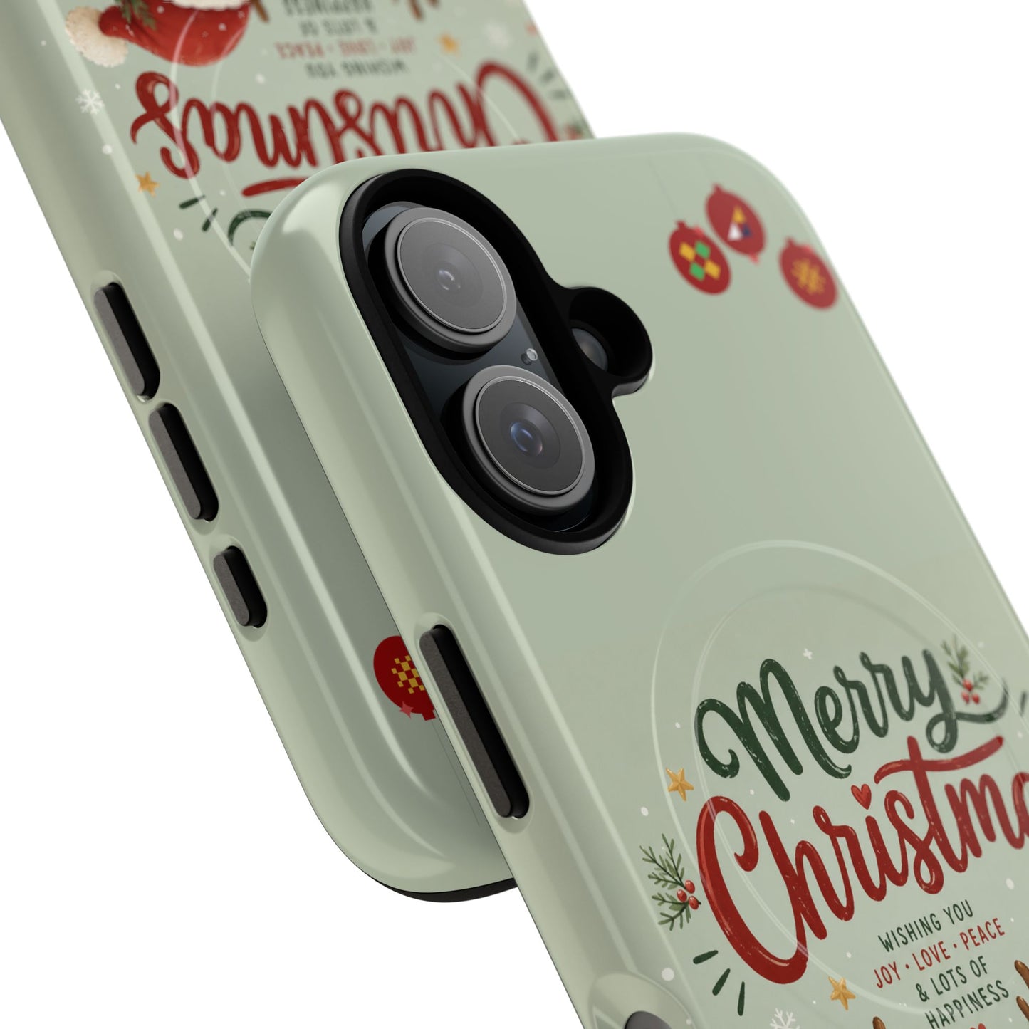 Christmas Phone Case — “Merry Christmas” Santa & Friends Tough Magnetic Case