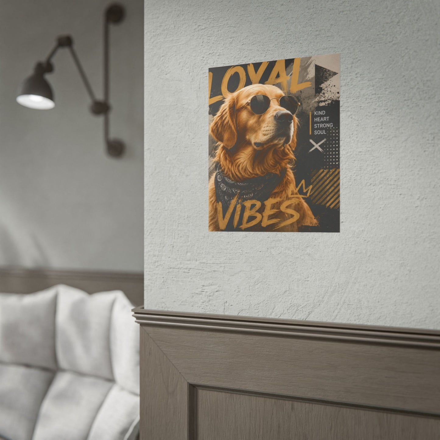 Loyal Vibes Dog Poster — Golden Retriever Wall Art ("Loyal Vibes")