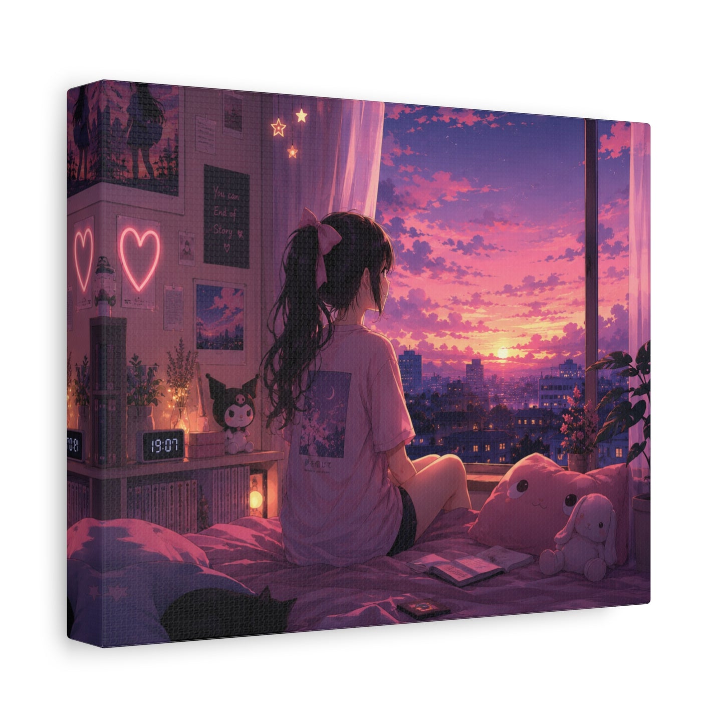 Dreamscape Anime Sunset Canvas