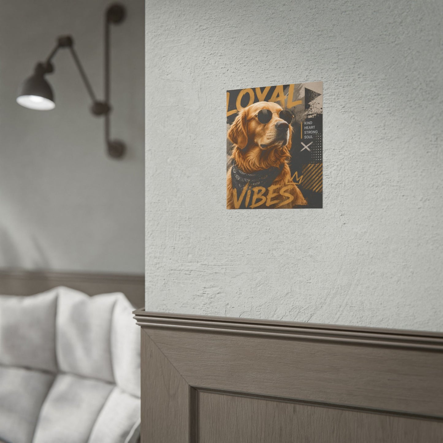 Loyal Vibes Dog Poster — Golden Retriever Wall Art ("Loyal Vibes")