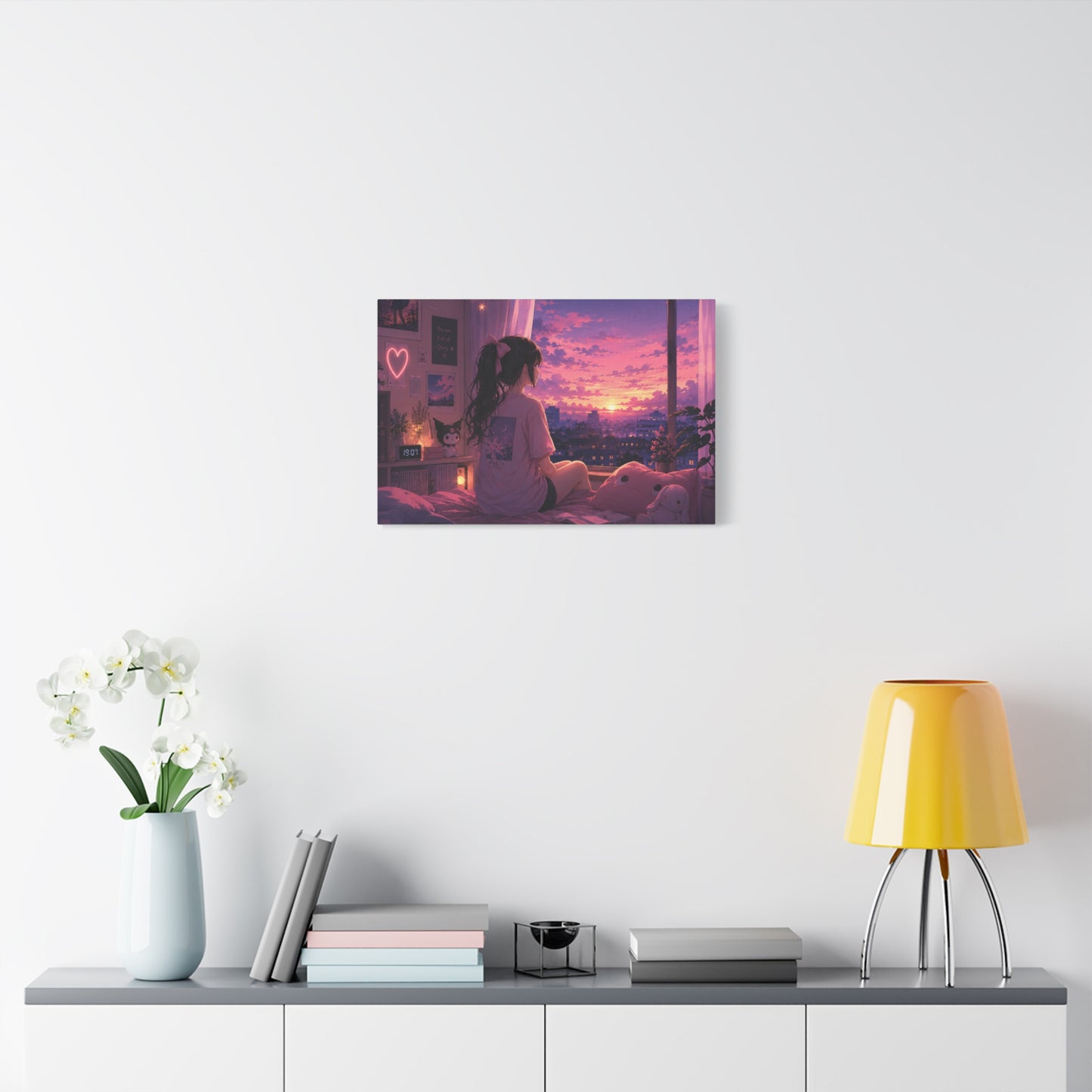 Dreamscape Anime Sunset Canvas