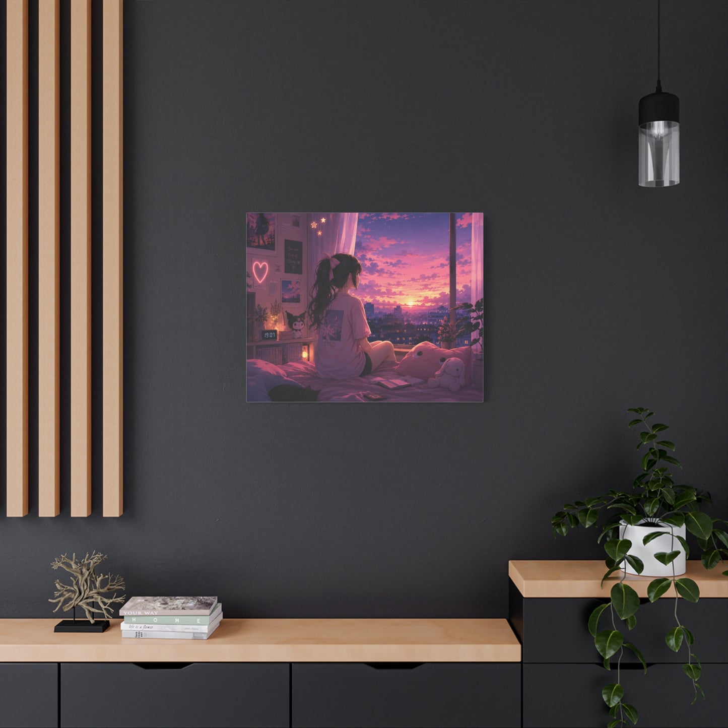 Dreamscape Anime Sunset Canvas