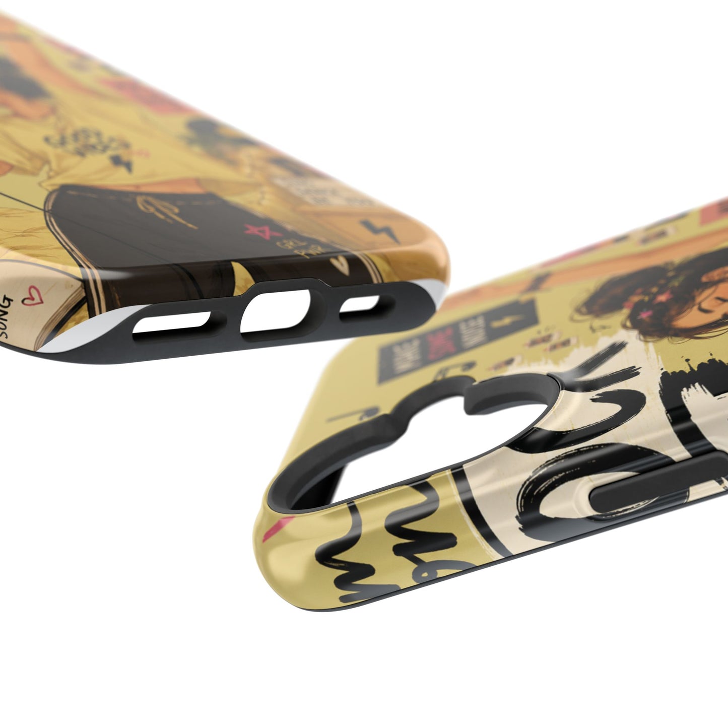Singer Illustration Phone Case — 'Good Vibes' Magnetic Impact-Resistant Case