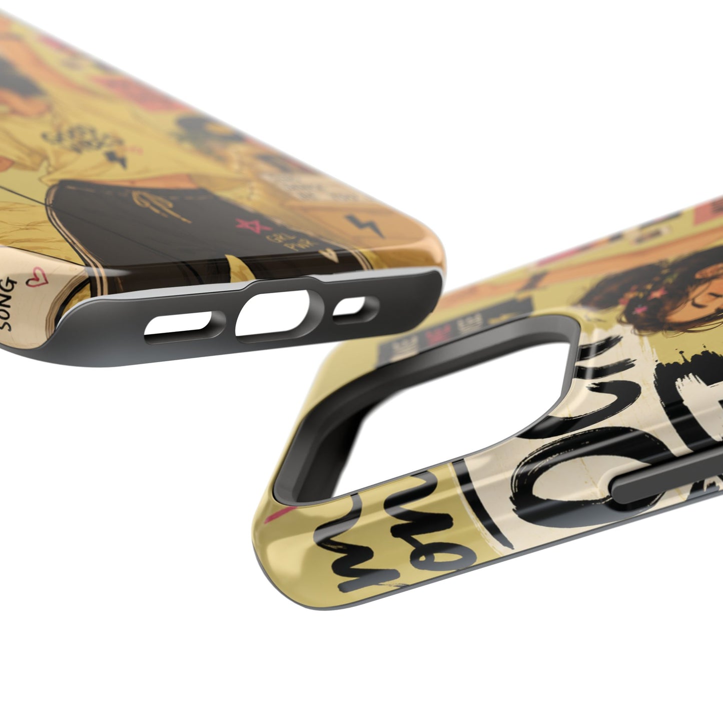 Singer Illustration Phone Case — 'Good Vibes' Magnetic Impact-Resistant Case